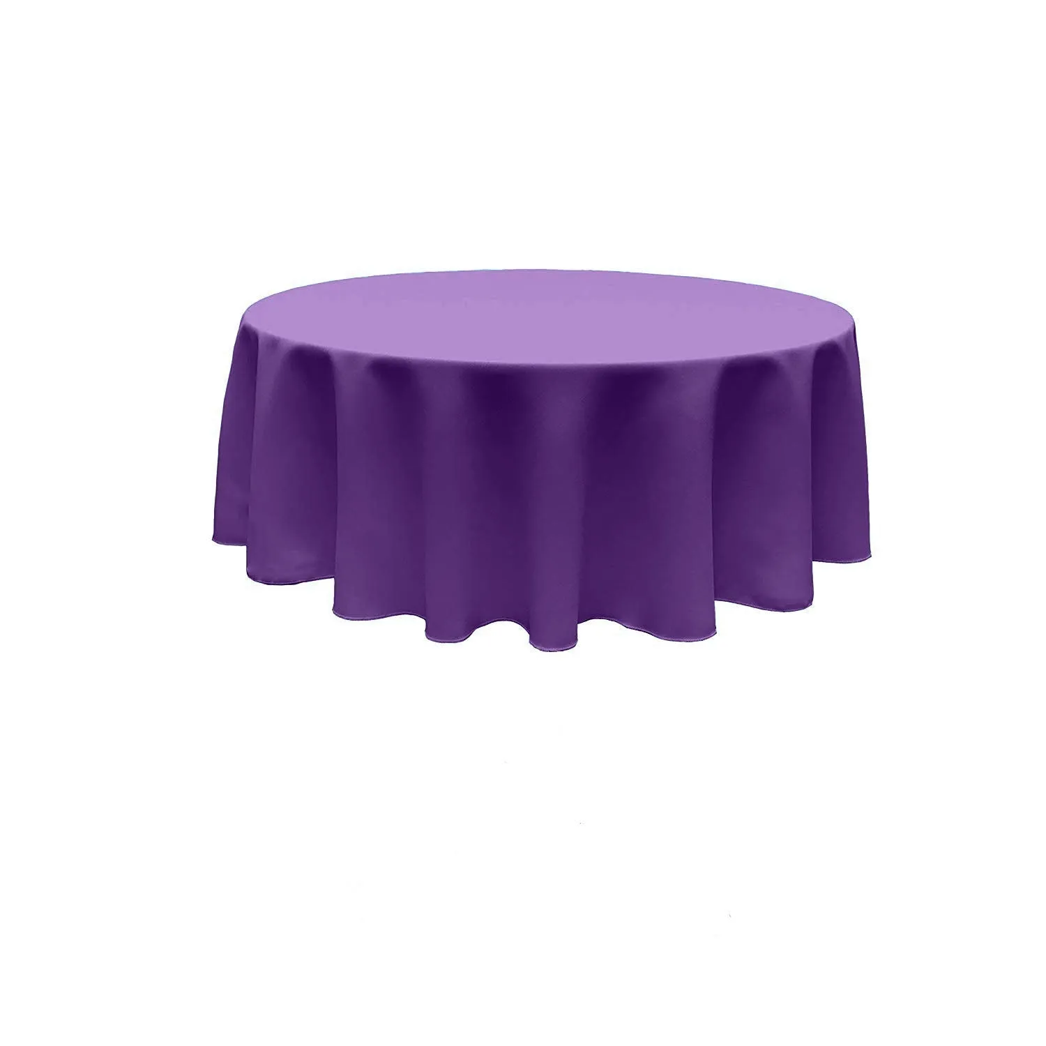 120" ROUND POLY POPLIN SEAMLESS TABLECLOTH