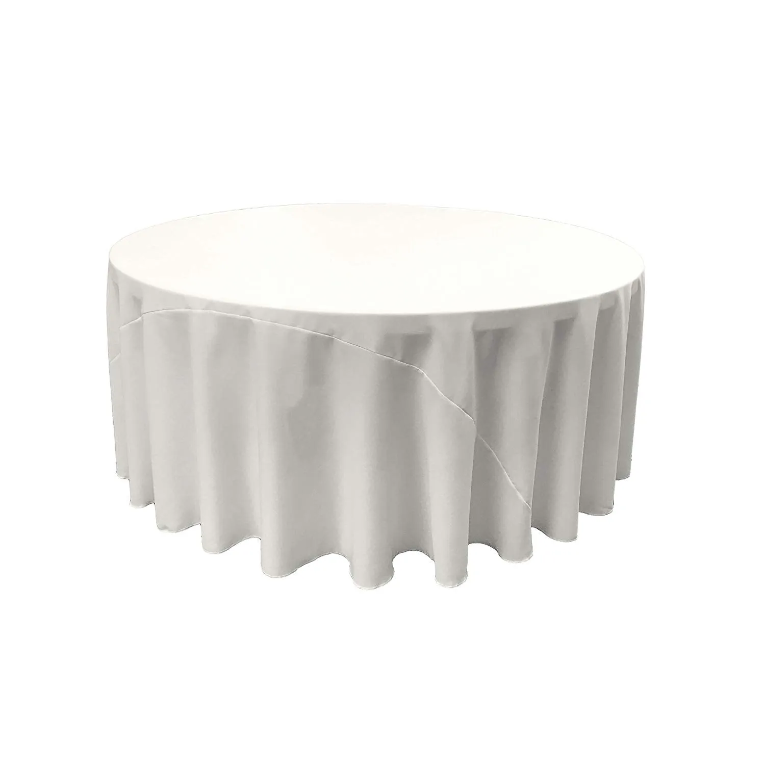 132" ROUND POLY POPLIN TABLECLOTH