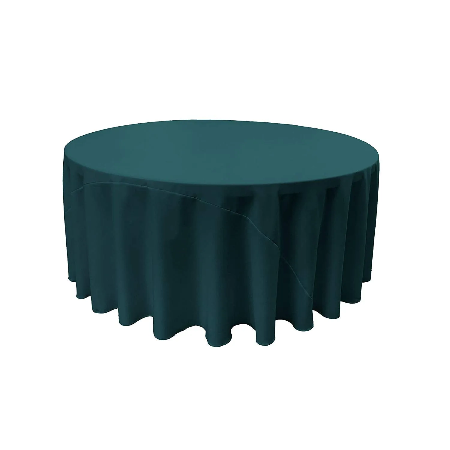 132" ROUND POLY POPLIN TABLECLOTH