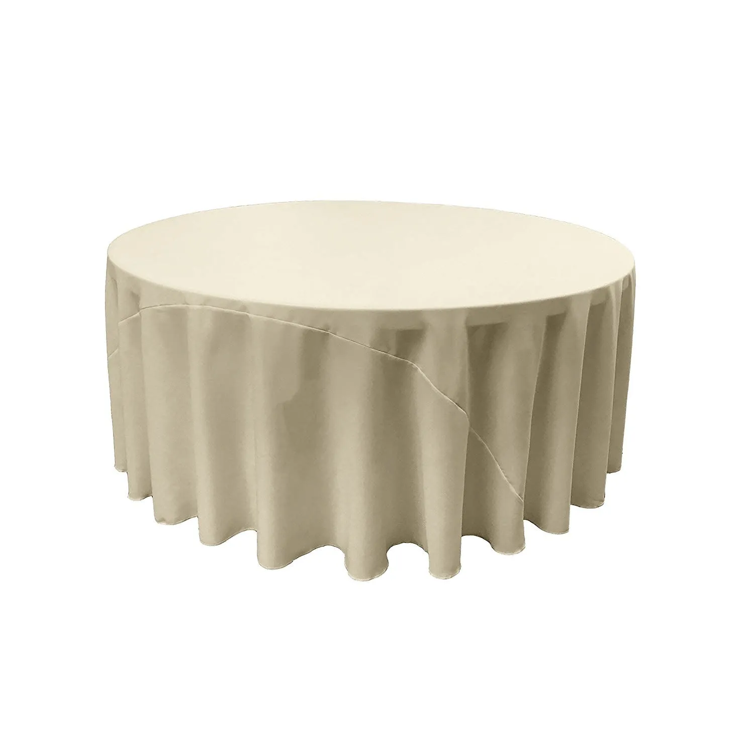 132" ROUND POLY POPLIN TABLECLOTH