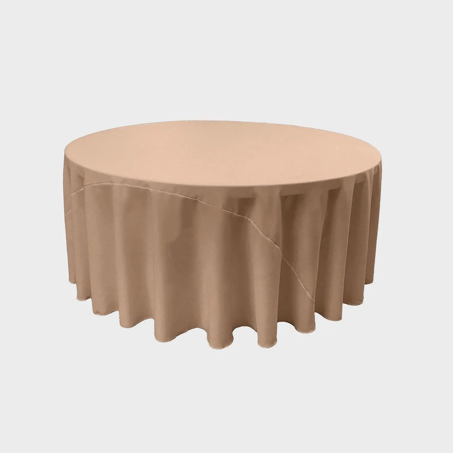 132" ROUND POLY POPLIN TABLECLOTH