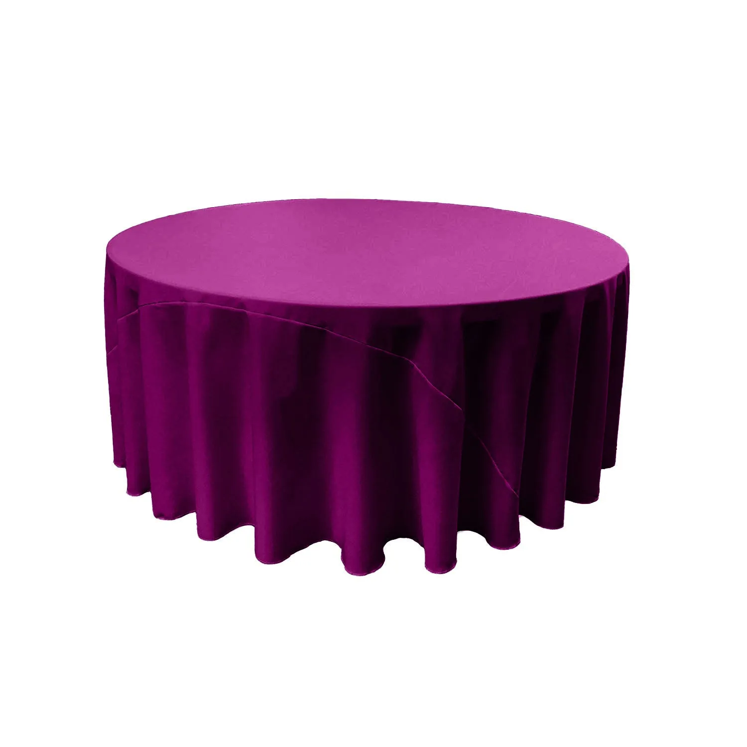 132" ROUND POLY POPLIN TABLECLOTH