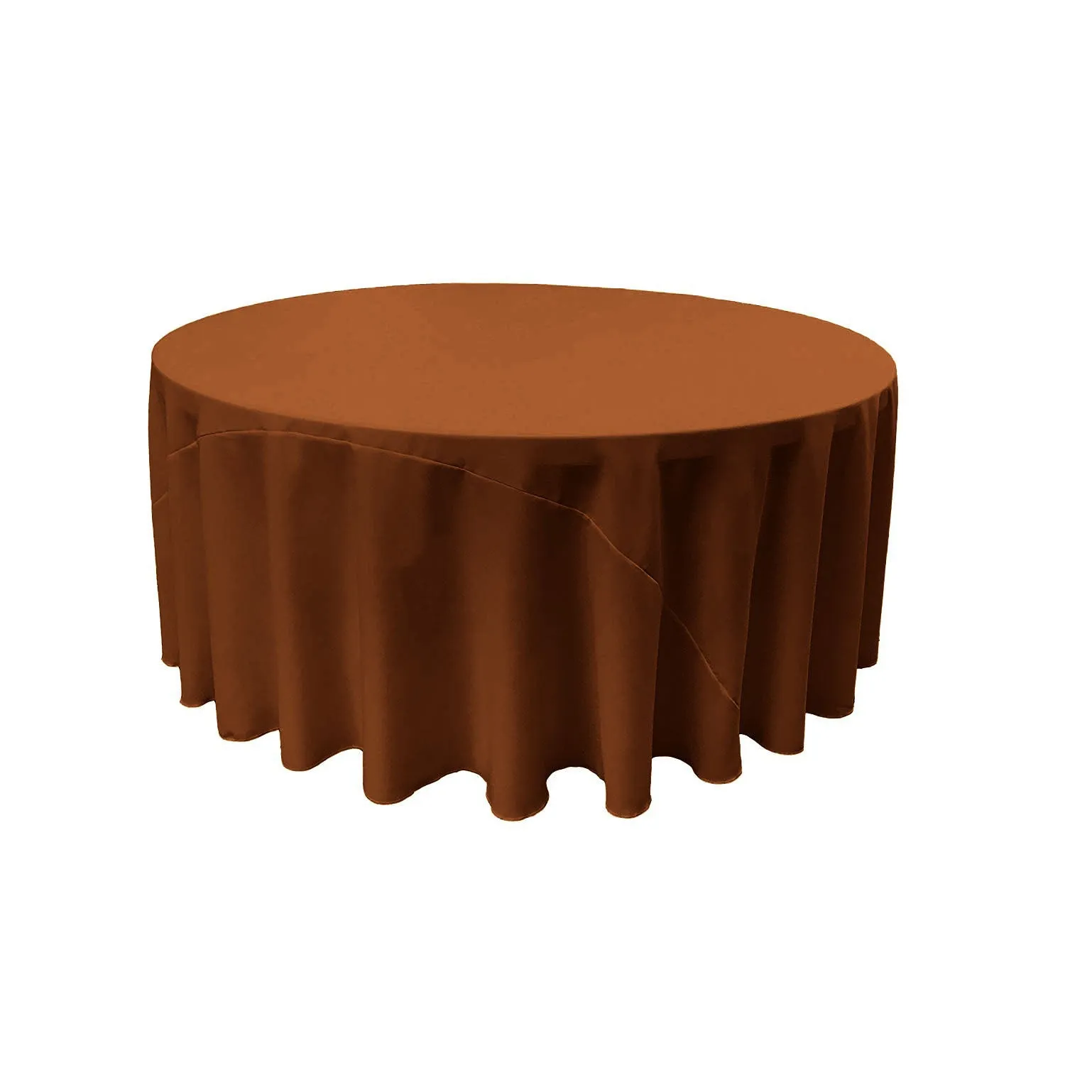 132" ROUND POLY POPLIN TABLECLOTH