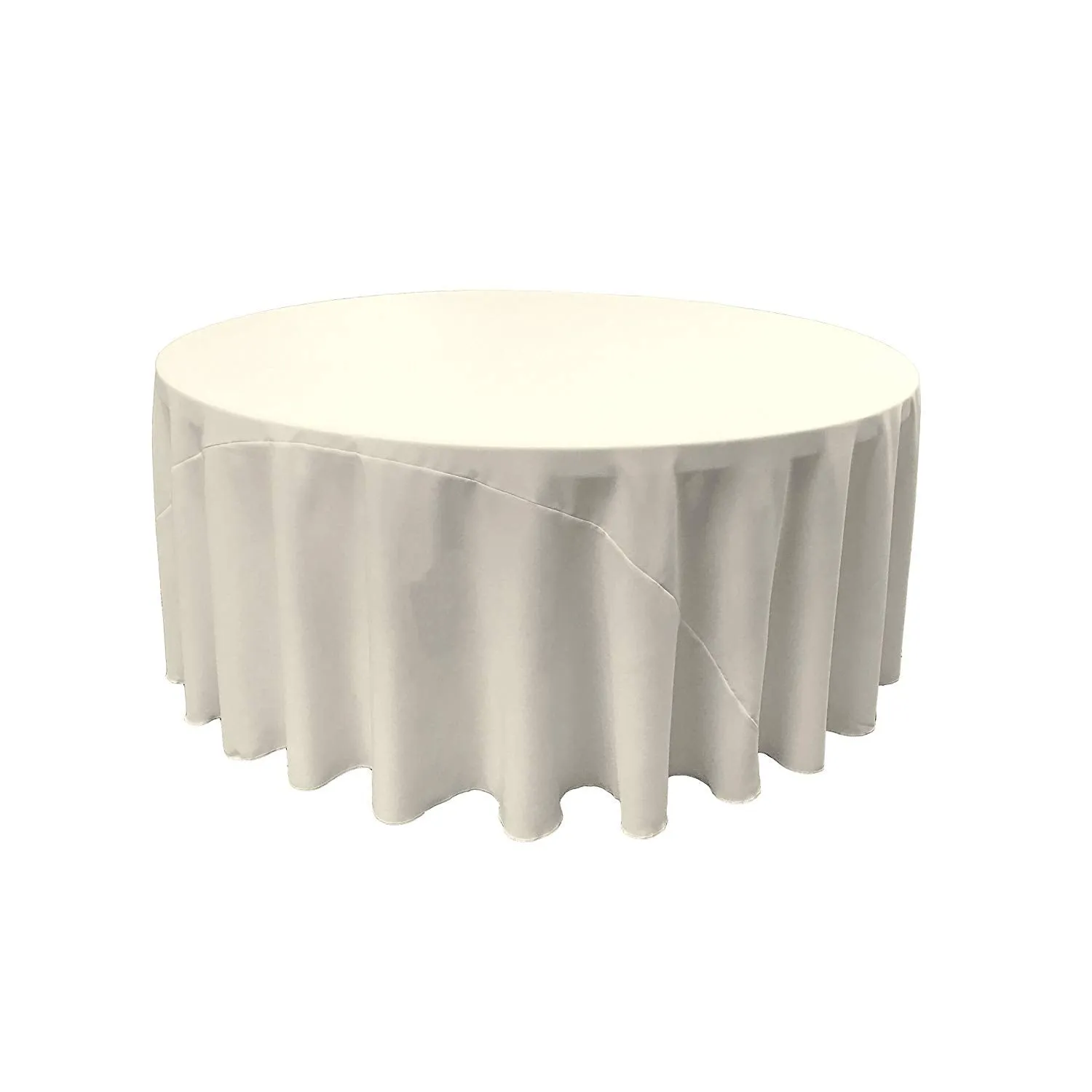 132" ROUND POLY POPLIN TABLECLOTH