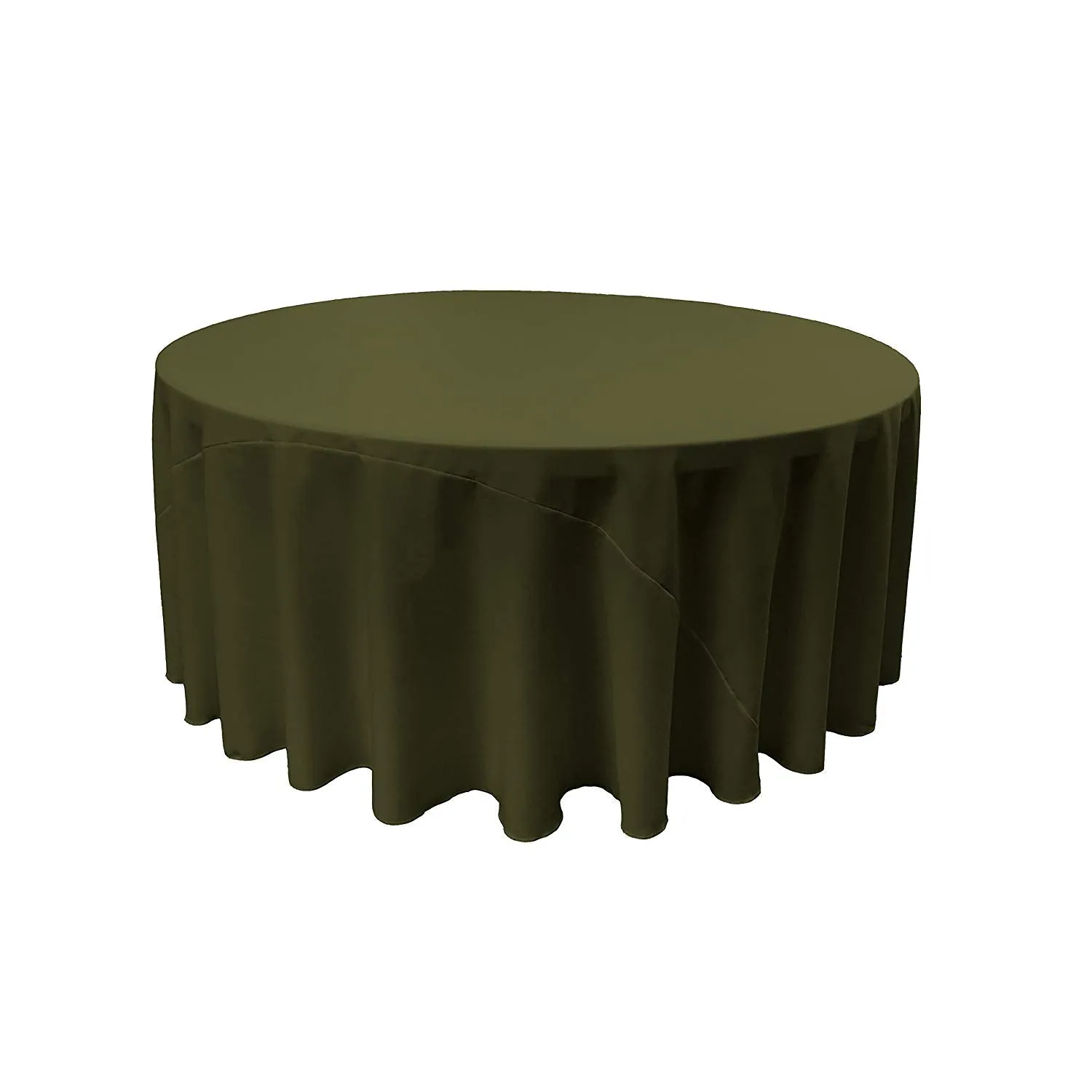 132" ROUND POLY POPLIN TABLECLOTH