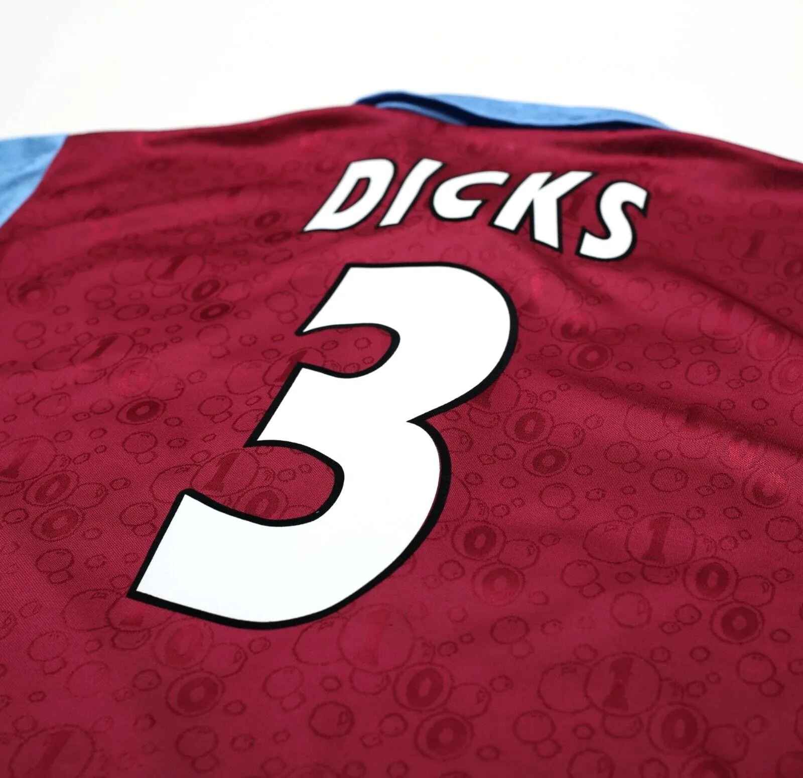 1995/97 DICKS #3 West Ham United Vintage PONY Football Shirt (S)