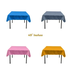 45"x45" SQUARE POLY POPLIN TABLECLOTH