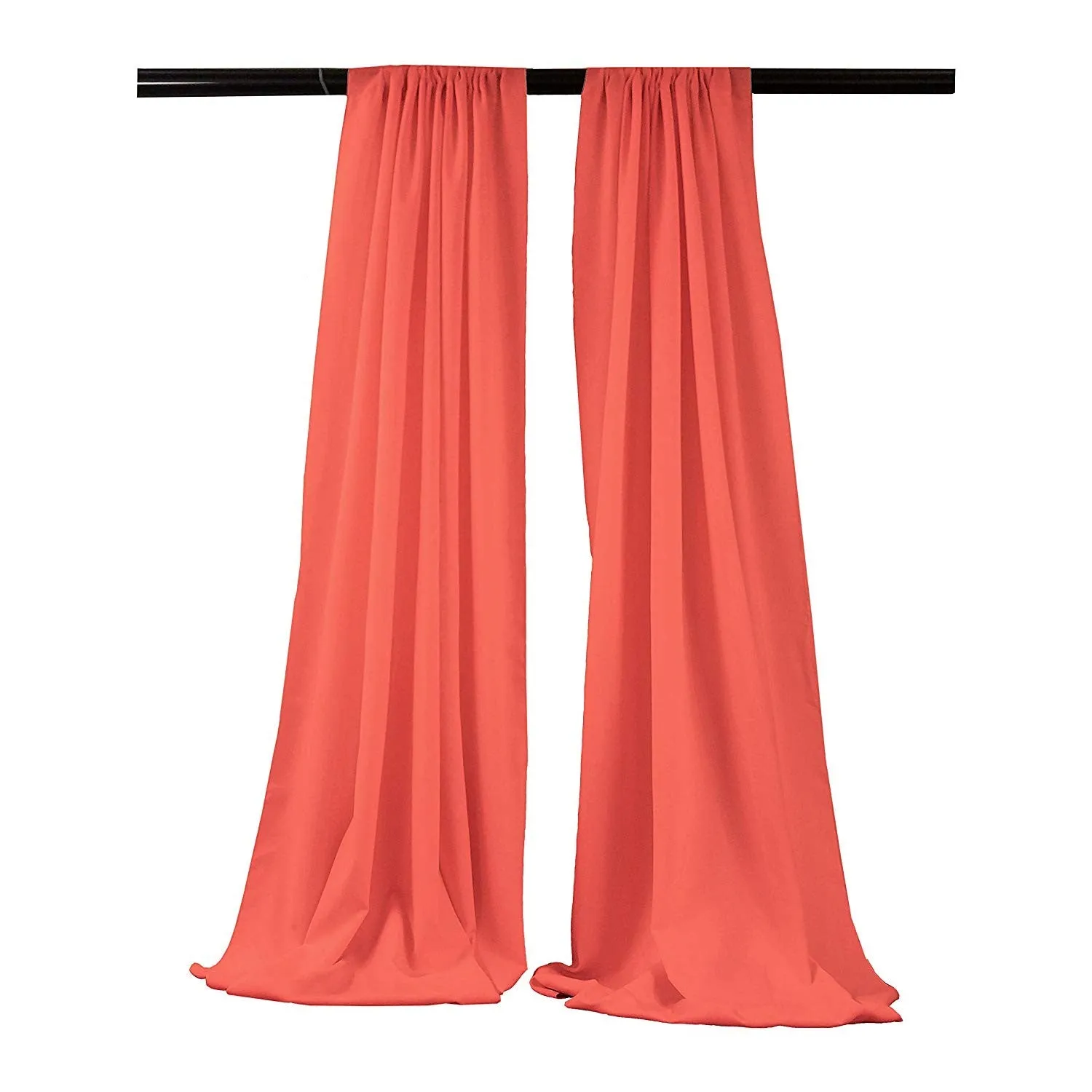 5 Feet Wide x 15 Feet High,  Polyester Seamless Backdrop Drape Curtain Panel / Curtain Room Divider / 2 Panels