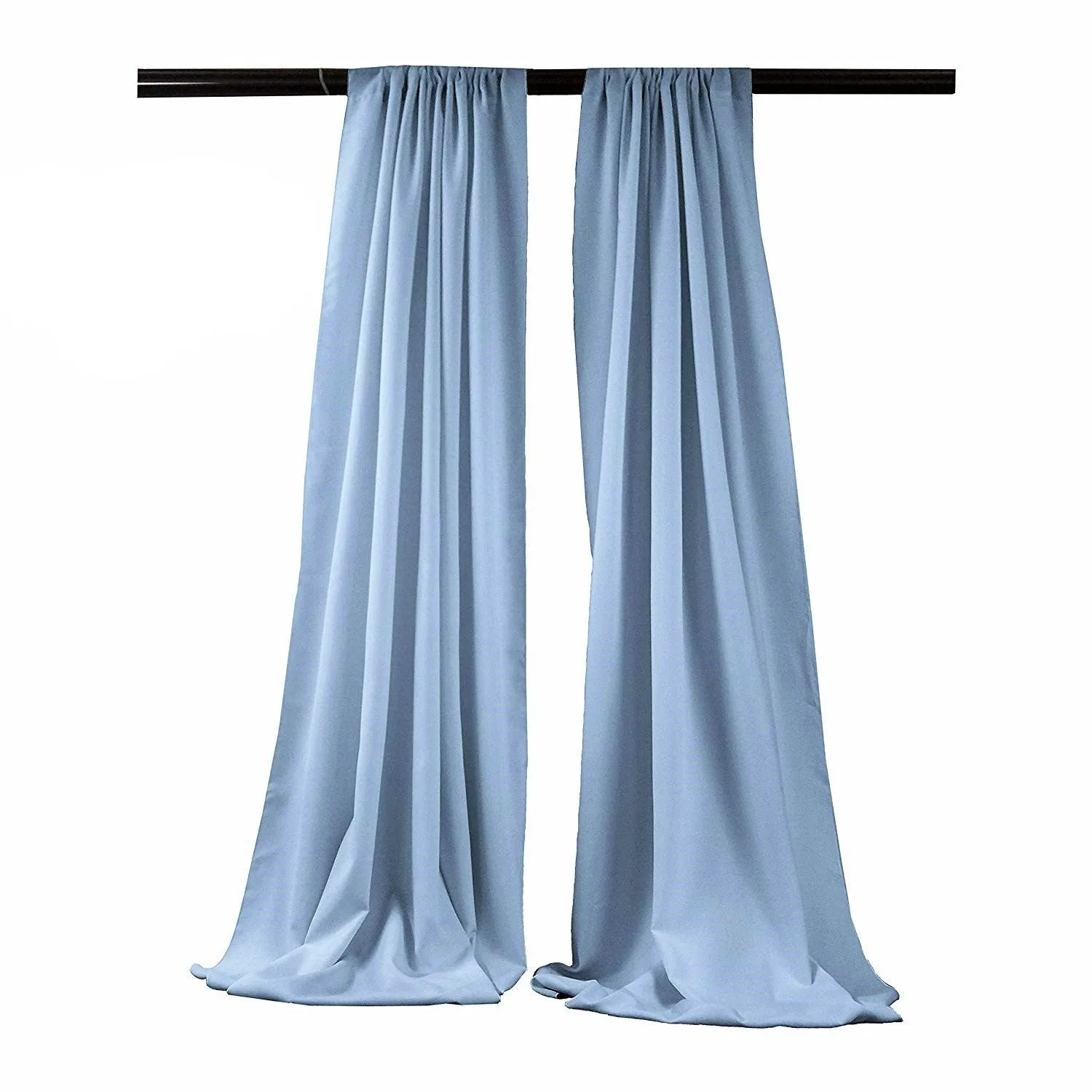 5 Feet Wide x 6 Feet High, Polyester Poplin Backdrop Drape Curtain Panel, Room Divider, 1 Pair
