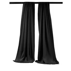 5 Feet Wide x 7 Feet High, Polyester Poplin Backdrop Drape Curtain Panel, Room Divider, 1 Pair
