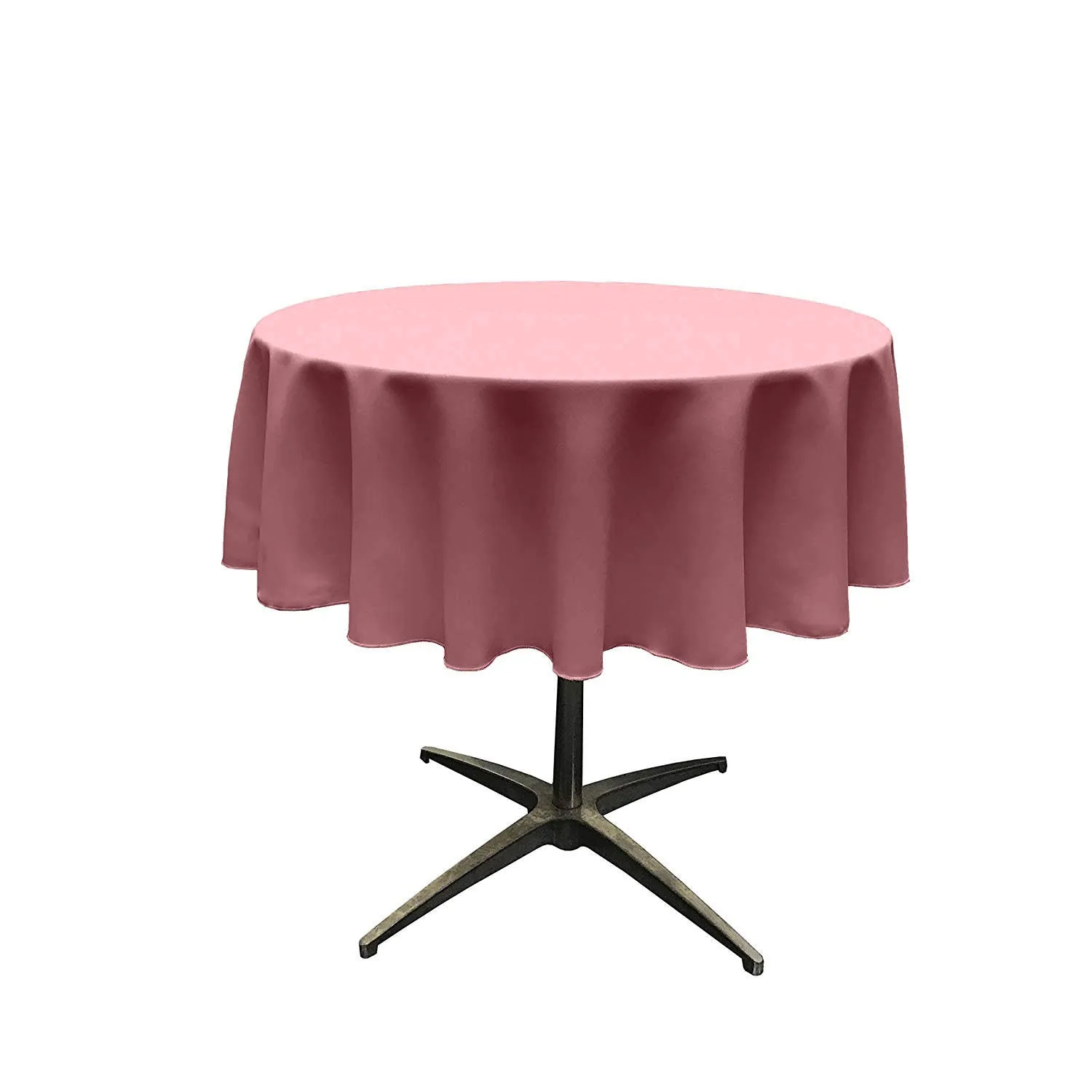 51"ROUND POLY POPLIN SEAMLESS TABLECLOTH