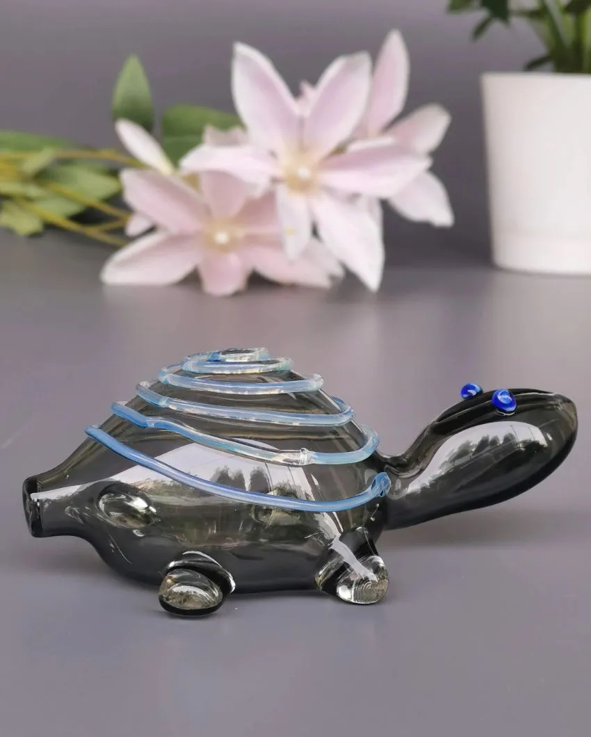 Adorable Good Luck Glass Turtle | Multiple Colors | 13 x 3 inches