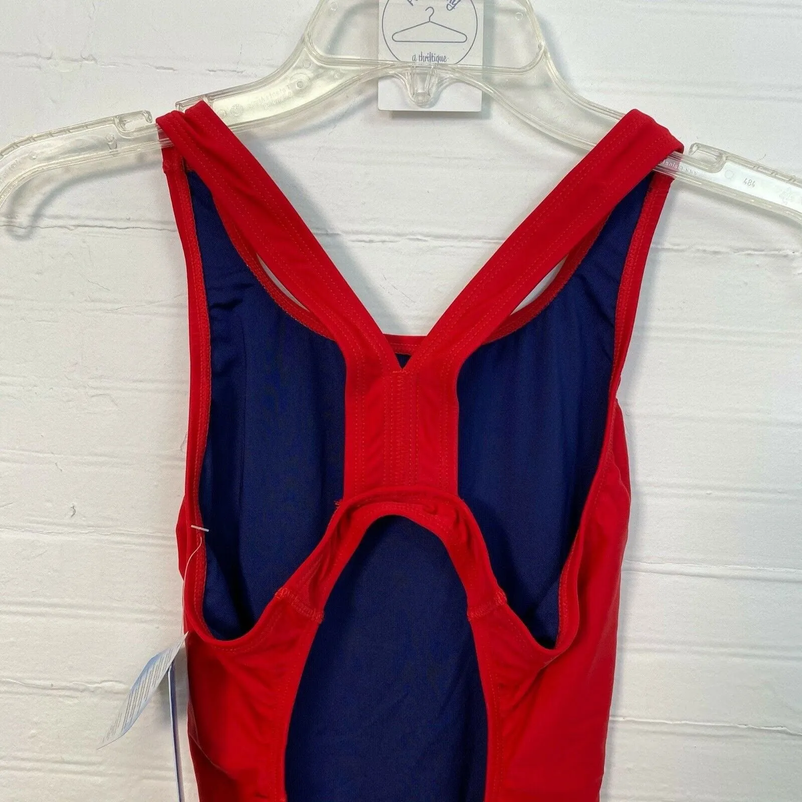 Adoretex Womens Guard Wide Strap One Piece Swimsuit, Red - Size 34 - NWT