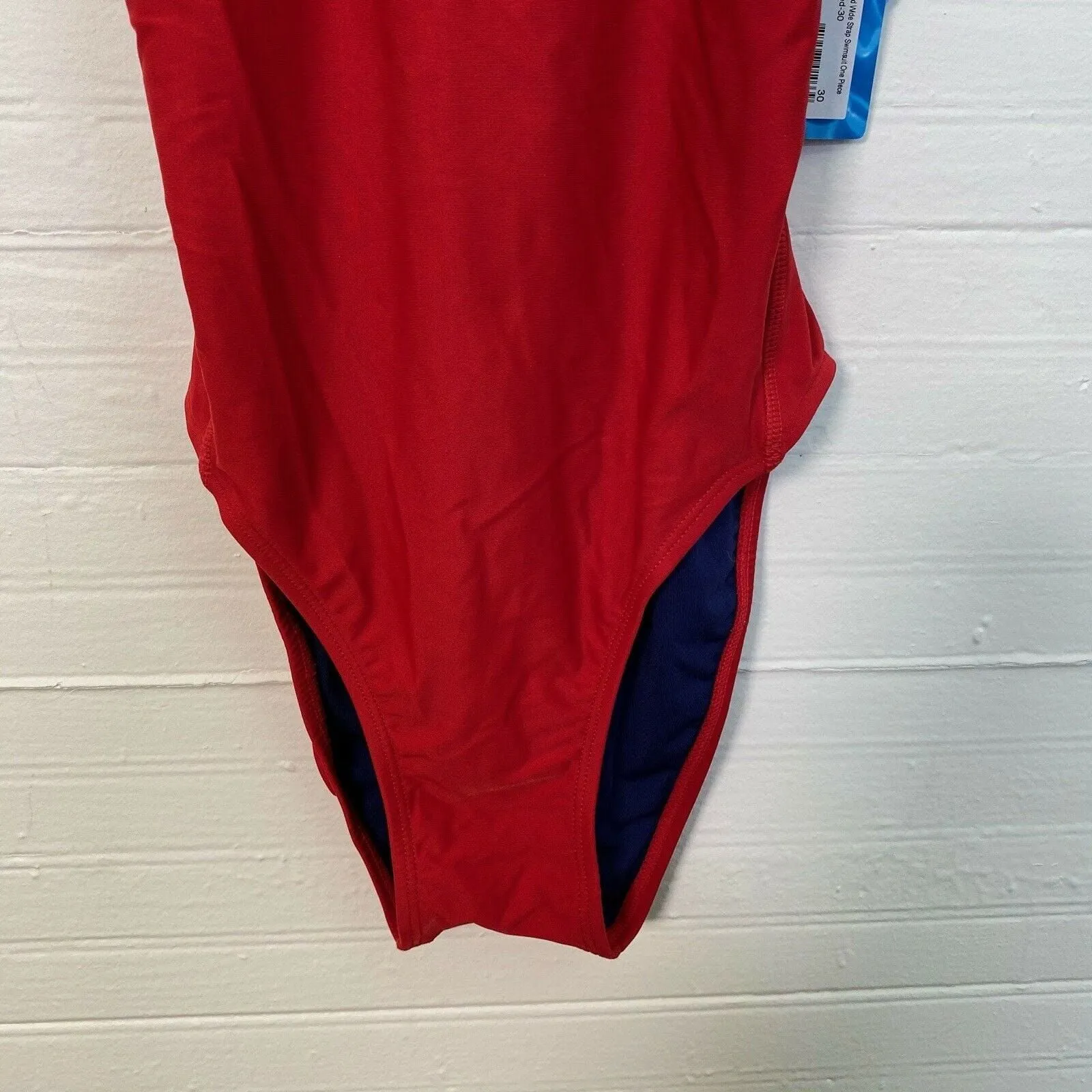 Adoretex Womens Guard Wide Strap One Piece Swimsuit, Red - Size 34 - NWT