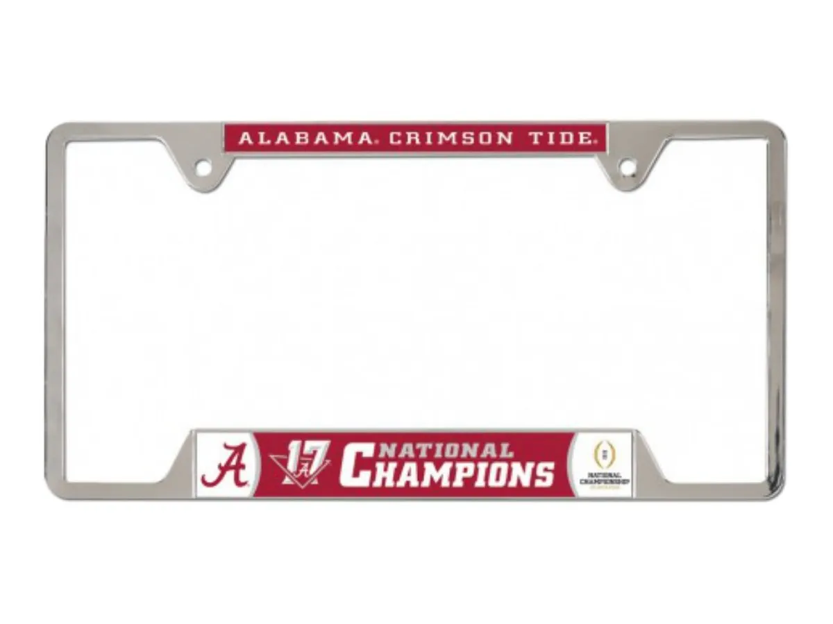 Alabama Crimson Tide 2017-2018 CF National Champions 17-Time License Plate Frame