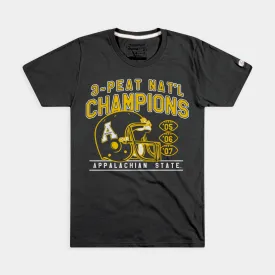 App State Football 2005-2007 3-Peat Champs Tee