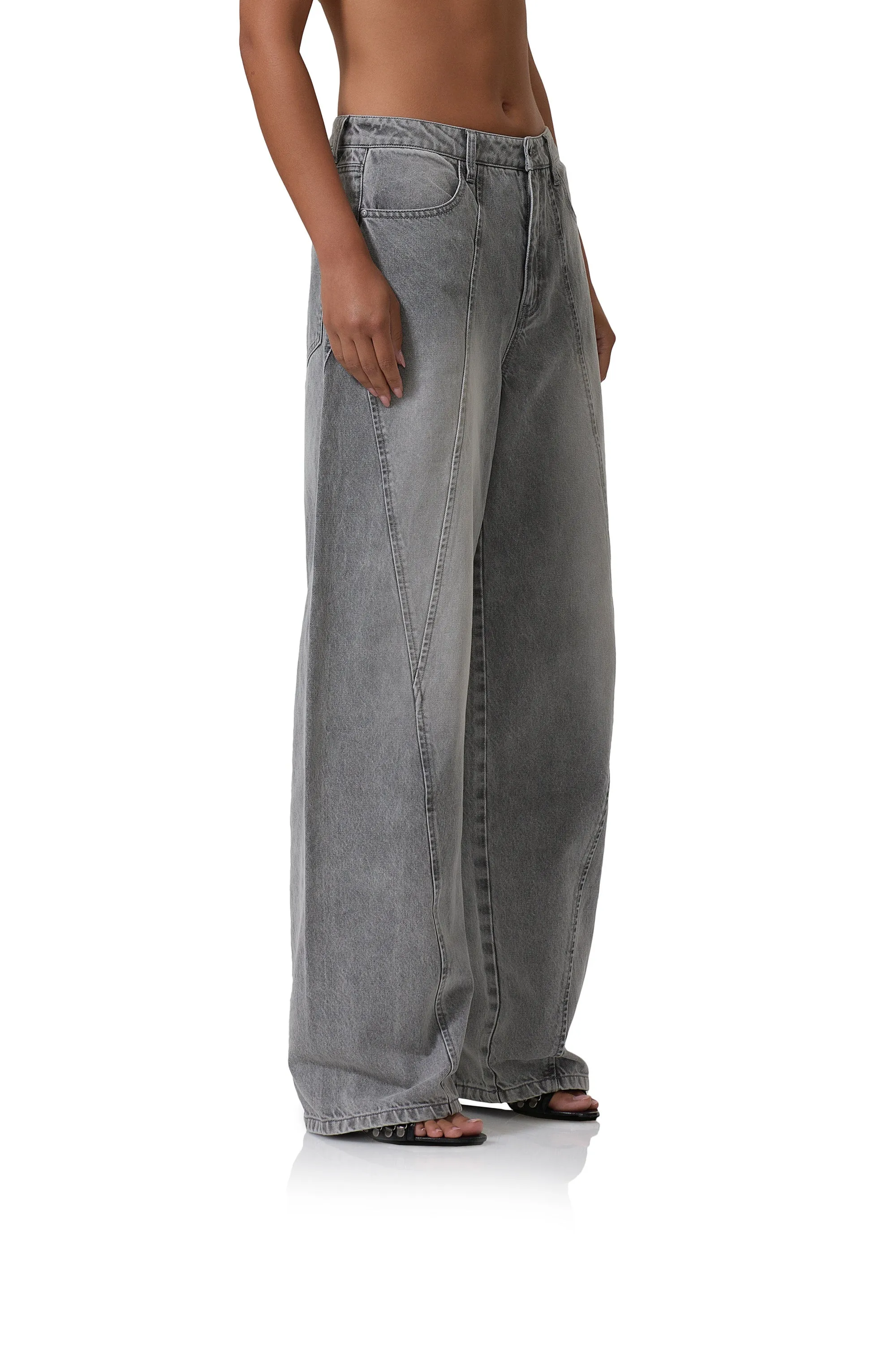 Archer Barrel Pant - Smoke Grey Wash