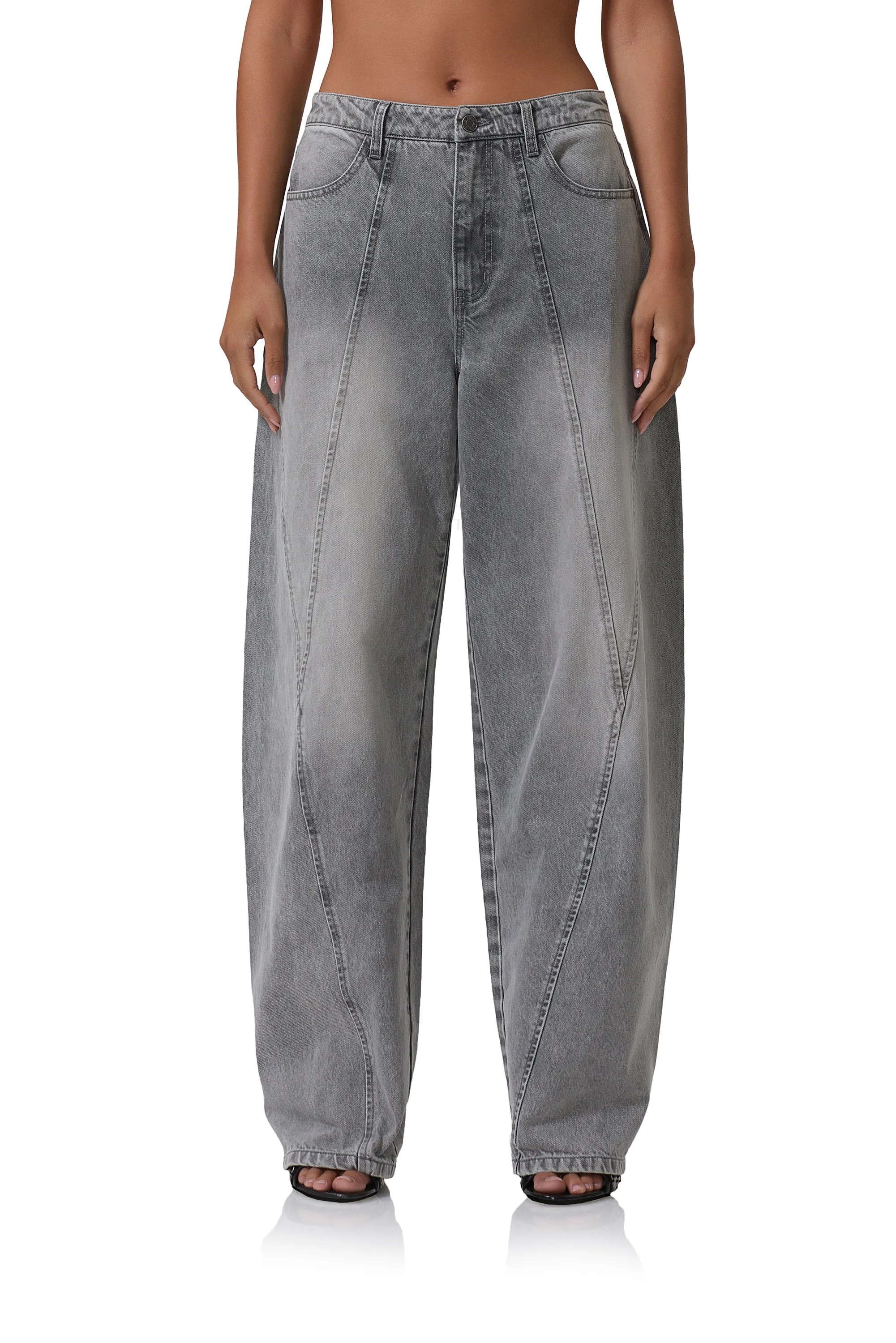 Archer Barrel Pant - Smoke Grey Wash