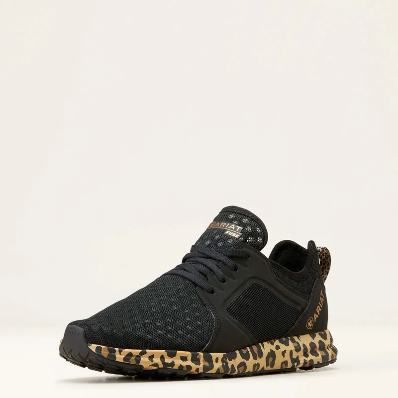 Ariat Ladies Fuse Black Mesh Leopard Print 10042462