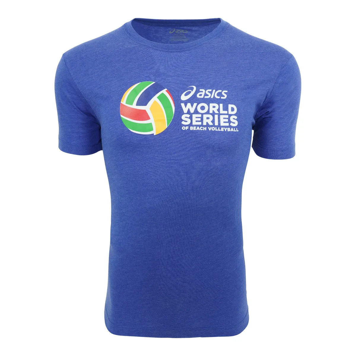 Asics Men's World Series of Beach Volleyball T-Shirt Blue Heather S