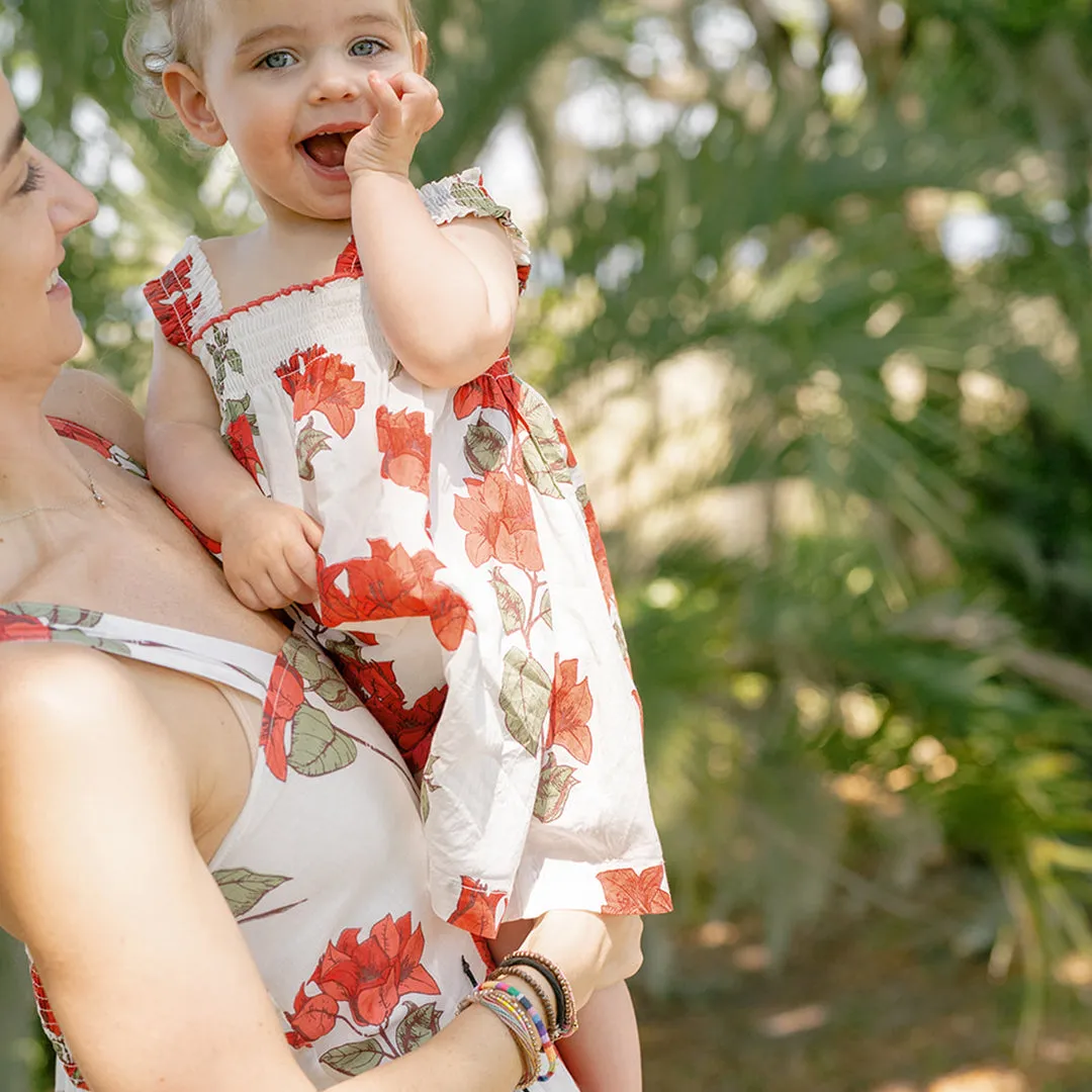Baby Girls Sofia Dress Set - Red Bougainvillea