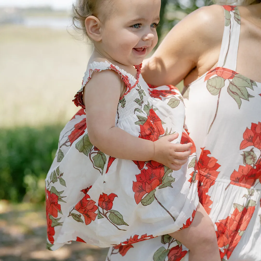 Baby Girls Sofia Dress Set - Red Bougainvillea