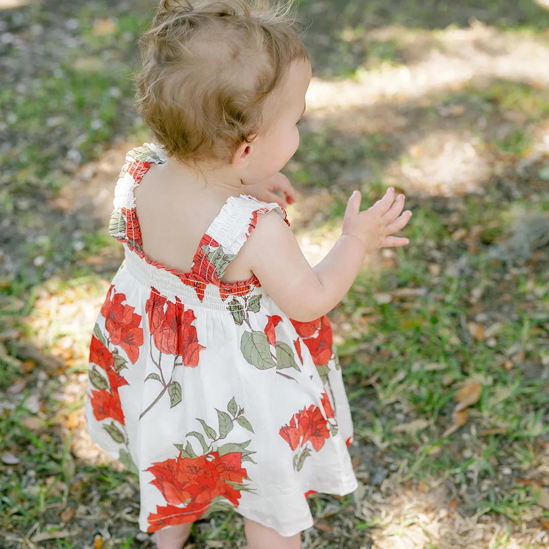 Baby Girls Sofia Dress Set - Red Bougainvillea