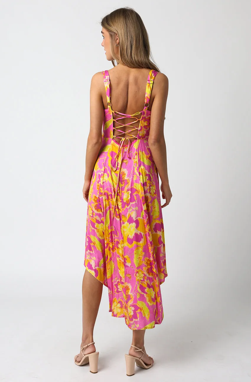 BACK LACE UP DRESS