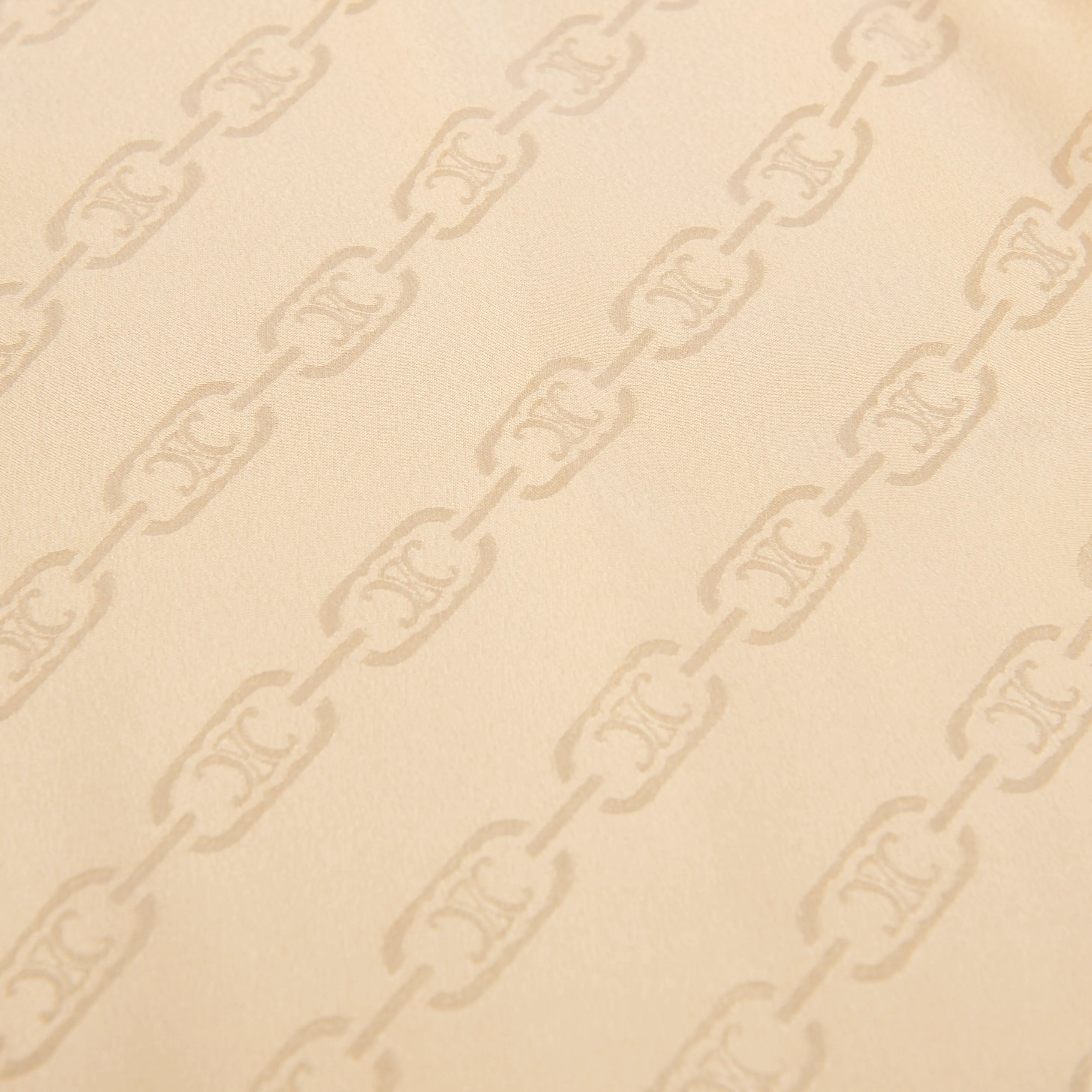 Blouse In Beige Silk " Triomphe Chain" Jacquard