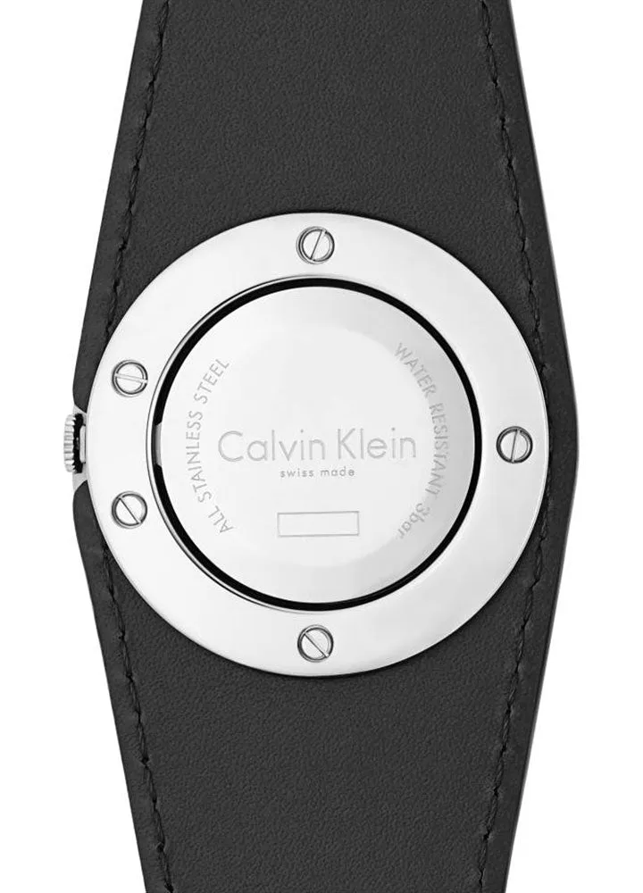 Calvin Klein Spellbound Blue and Black Leather Silver Dial Quartz Womens Watch K5V231V6
