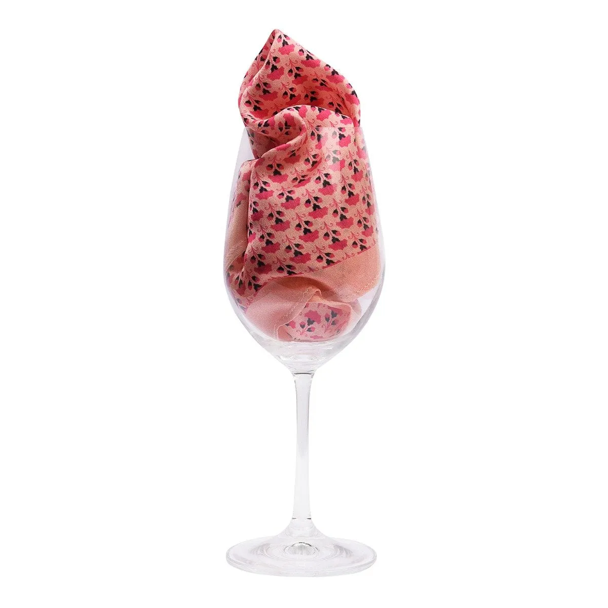 Chokore Pink Silk Pocket Square - Indian At Heart line