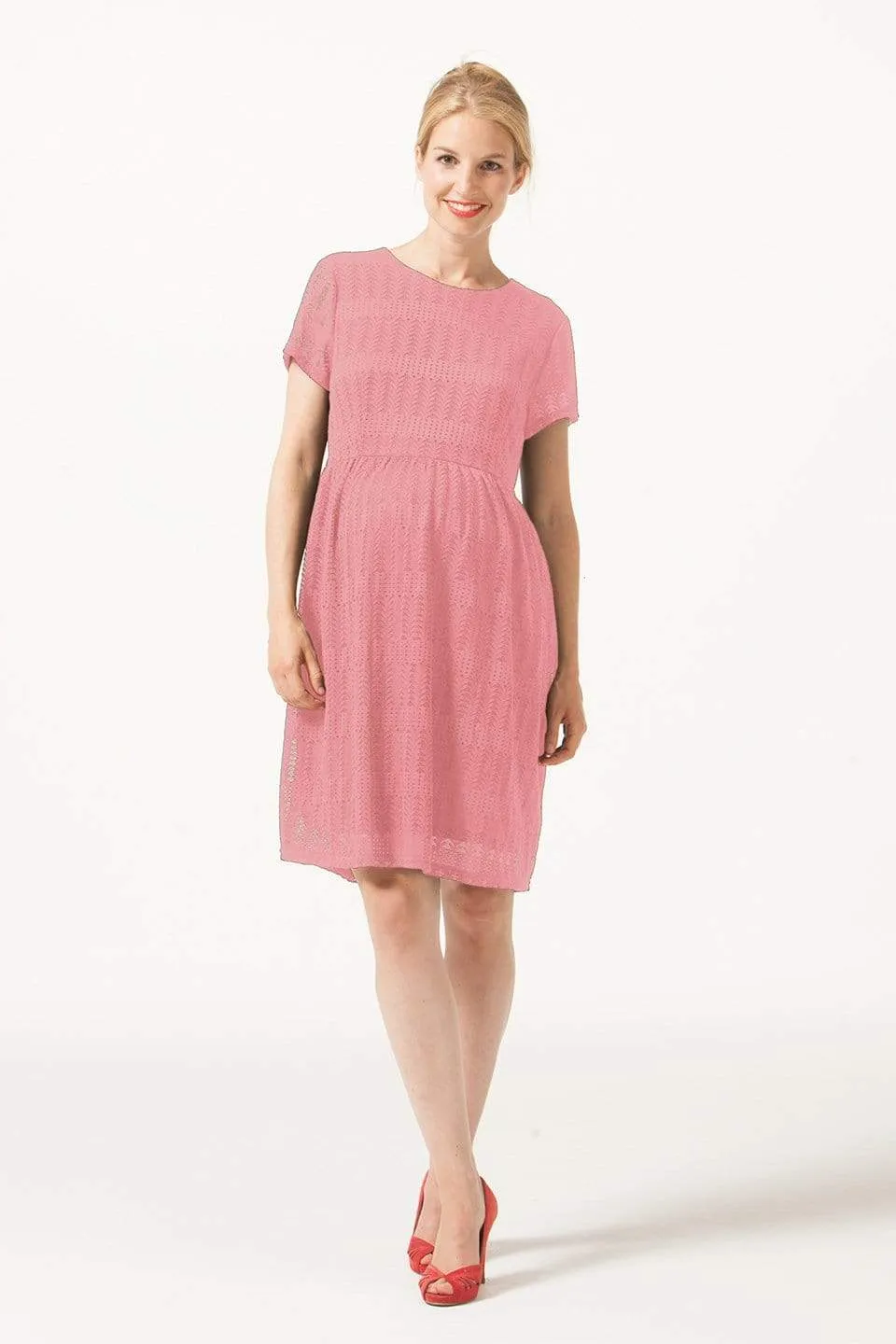 Eileen Full Lace Nursing Dress