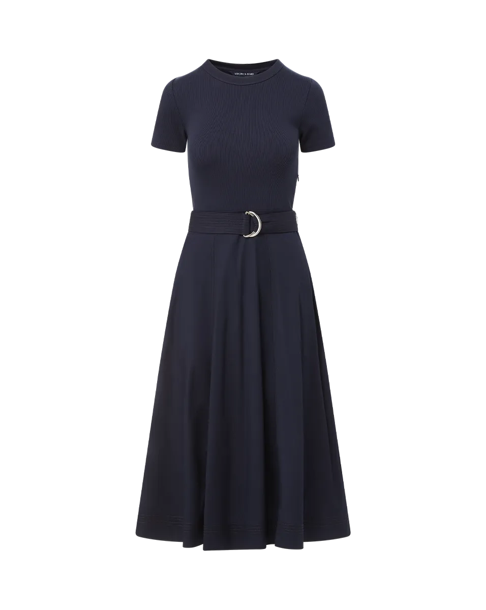 Facia Mixed-Media Dress