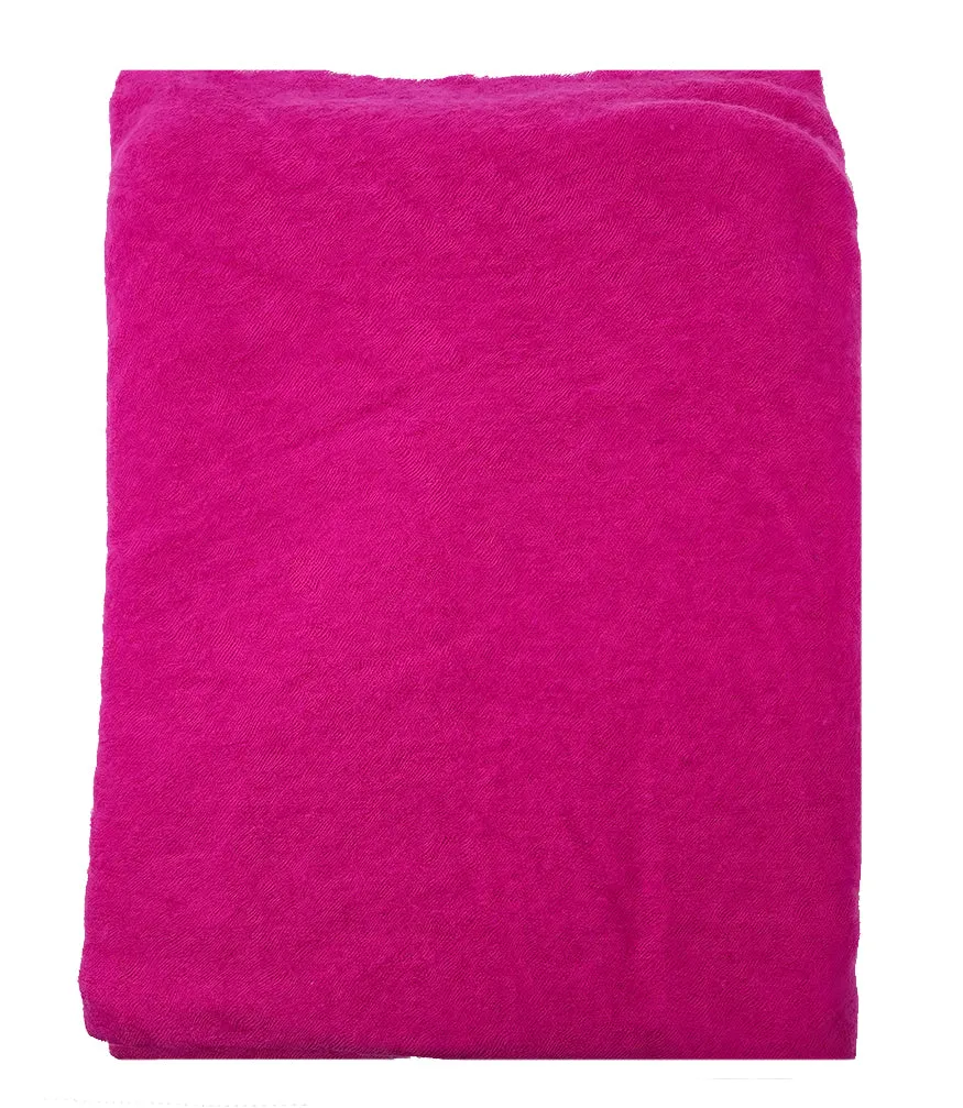 Fuchsia Large Cashmere Plain Stole
