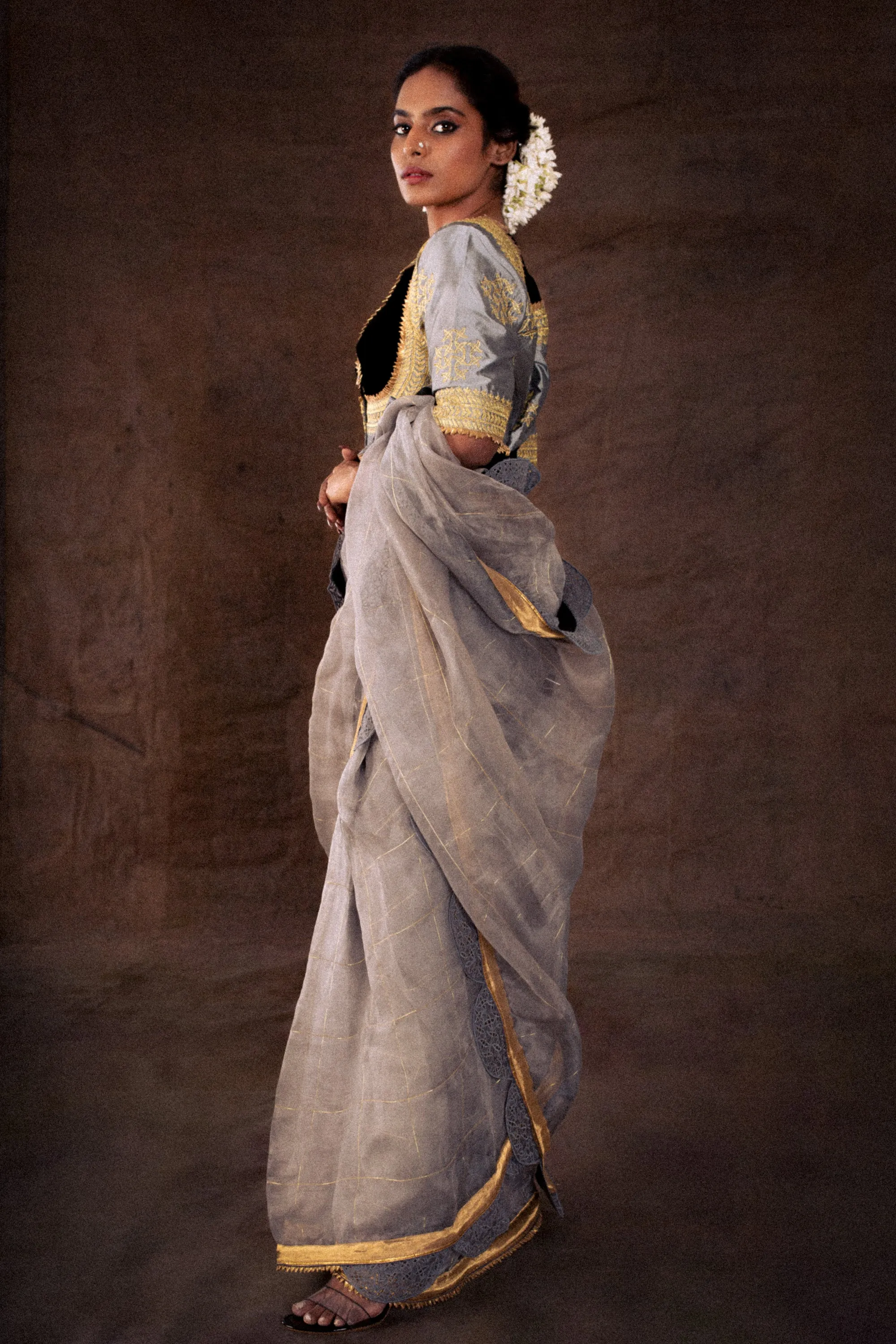 Grey Saree