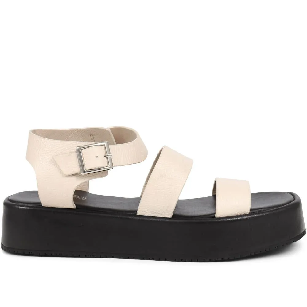 Hailey Leather Platform Sandals  - HAILEY / 325 374