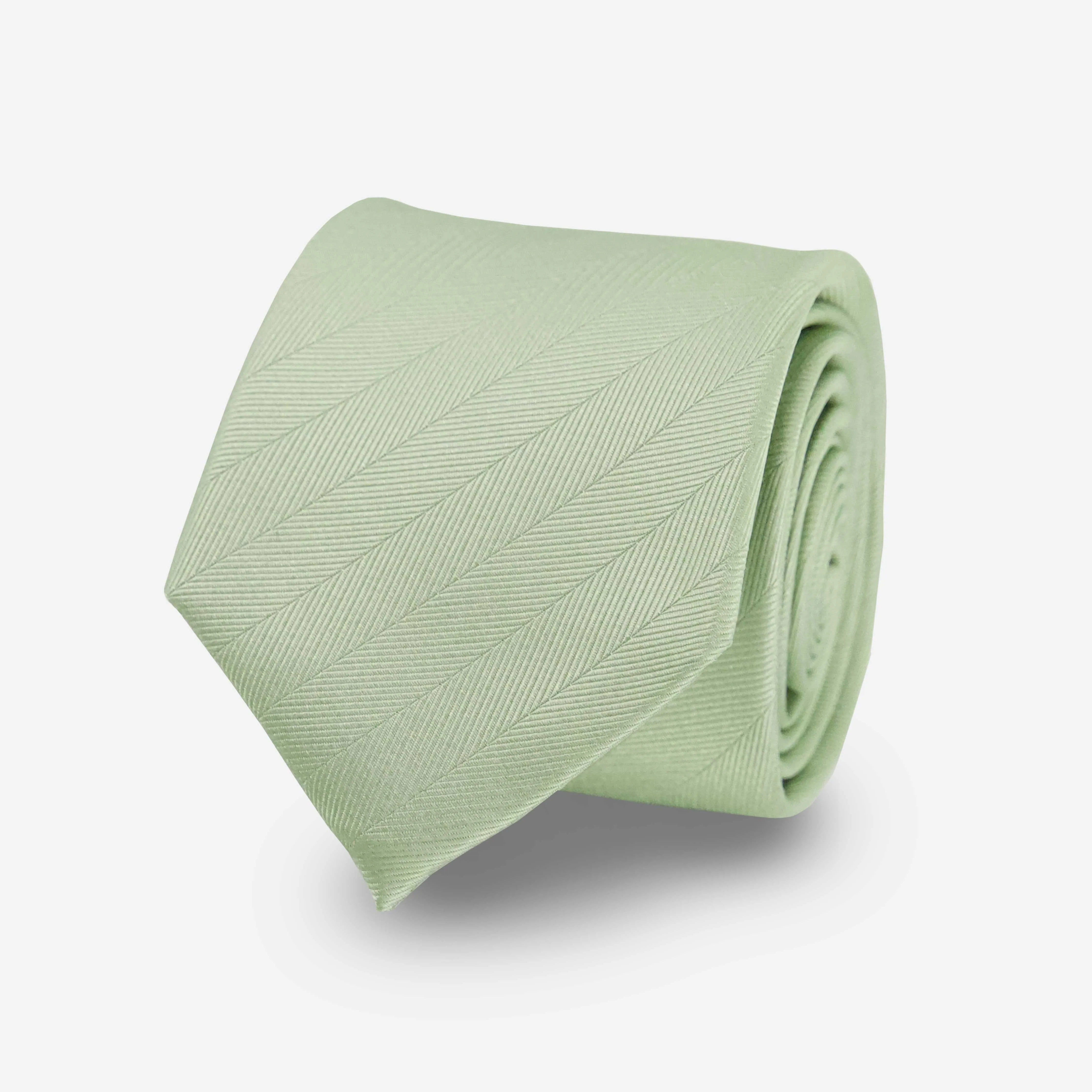 Herringbone Vow Sage Green Tie
