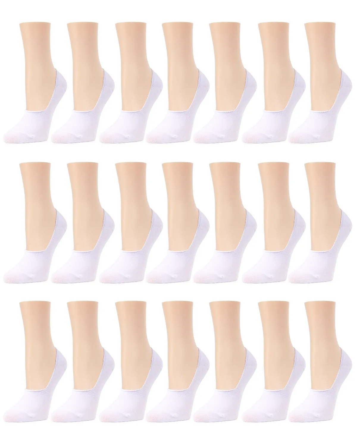 High-Cut No-Show Cotton Blend Sneaker Liner 21 Pack
