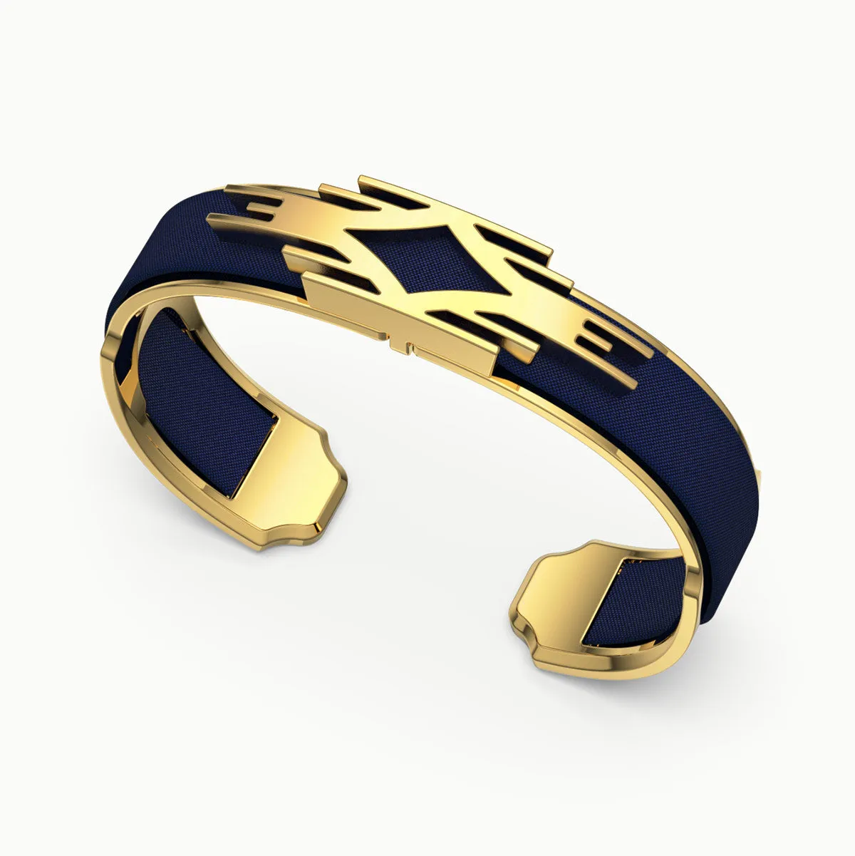 Ikat Silk Cuff - Midnight Blue