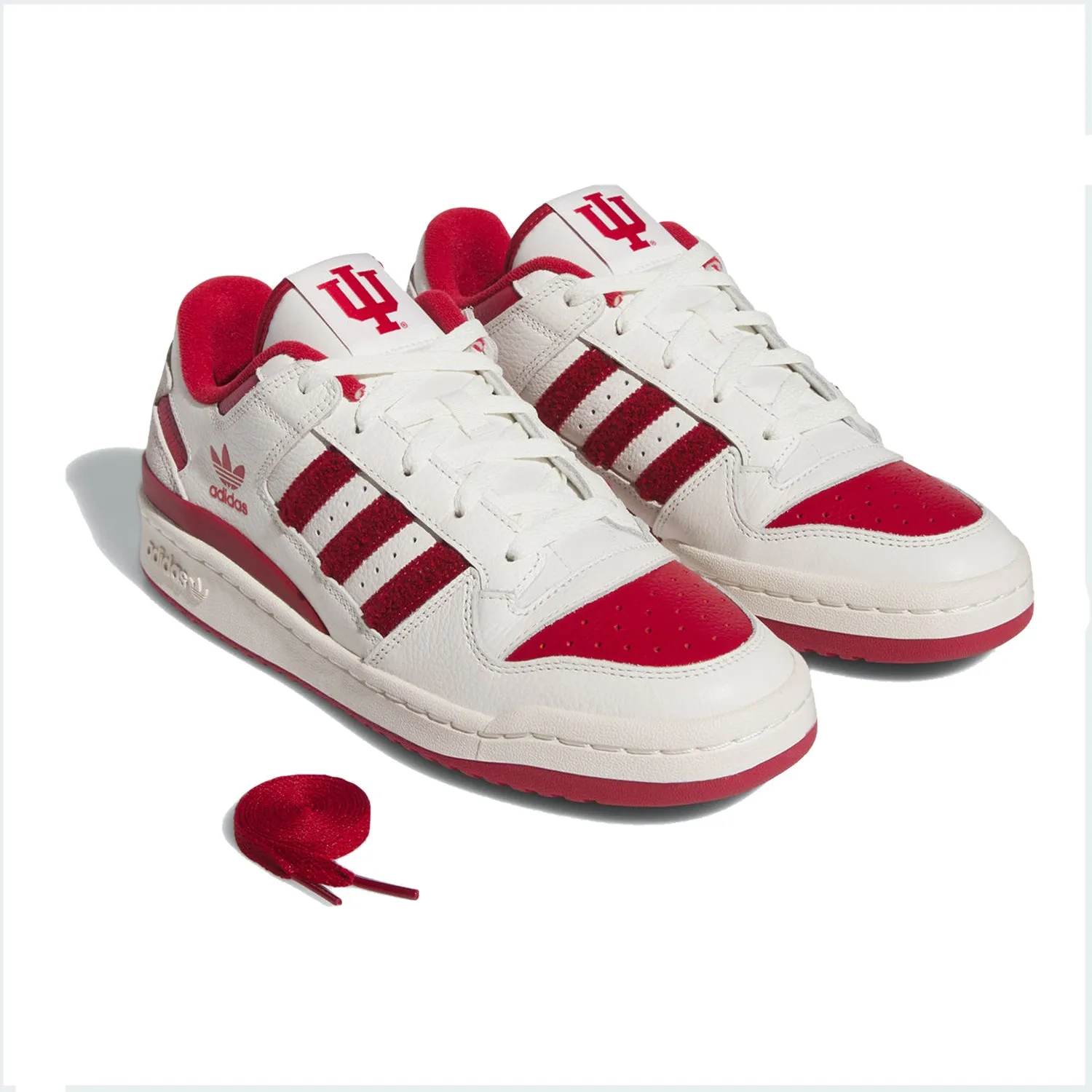 Indiana Hoosiers Adidas Originals Forum Low CL Shoes
