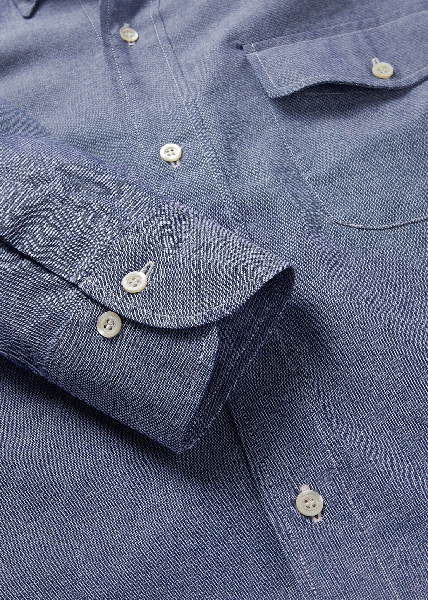 Jakes Premium Navy Blue Chambray Shirt