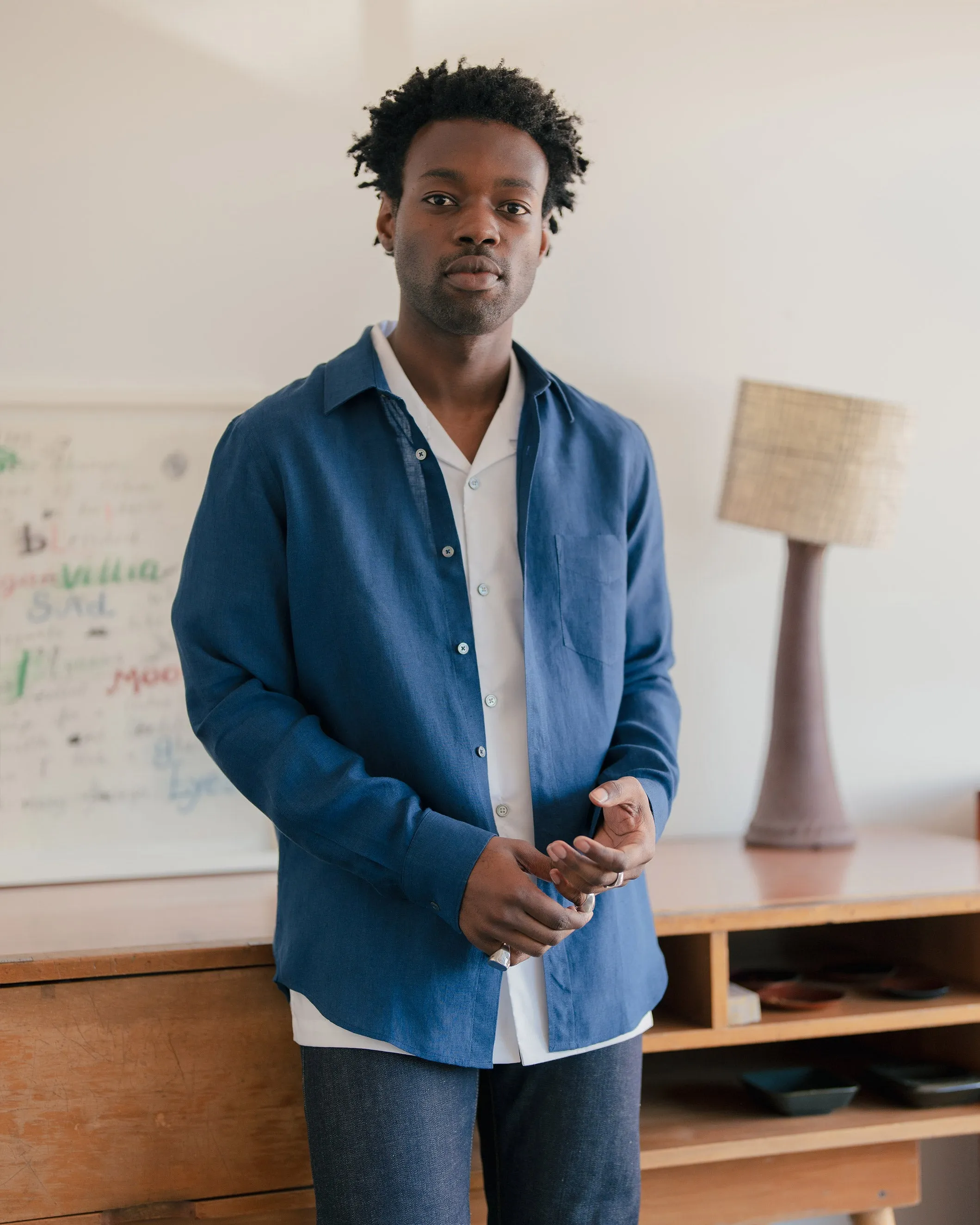Linen Chambray Arrowhead Shirt