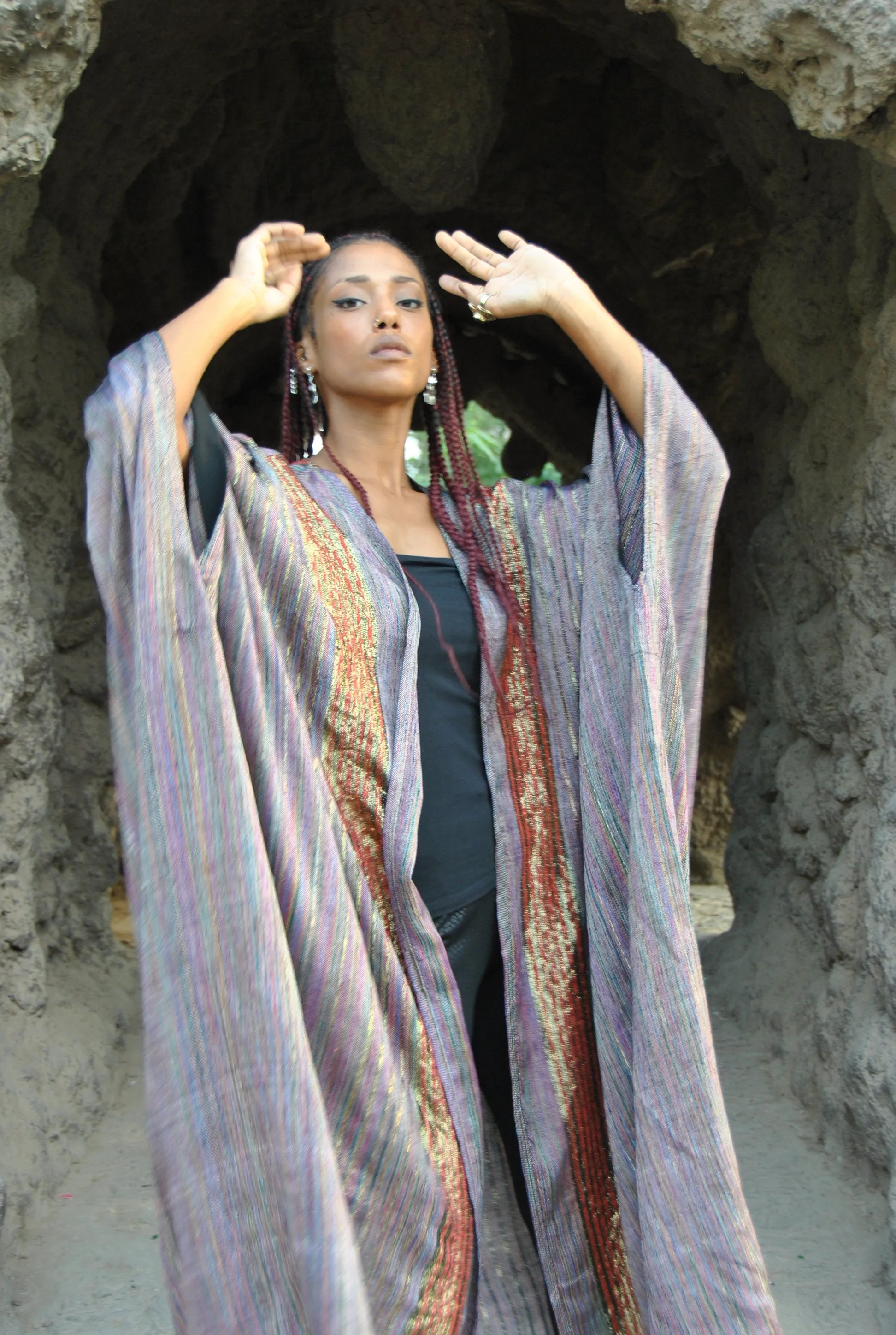 Luxe hand loomed Silk Kimono, Summer silk Kimono, Stunning Kimono, Abayas, Silk Abaya, Colorful Abaya, Handmade Abaya, Kimonos for women