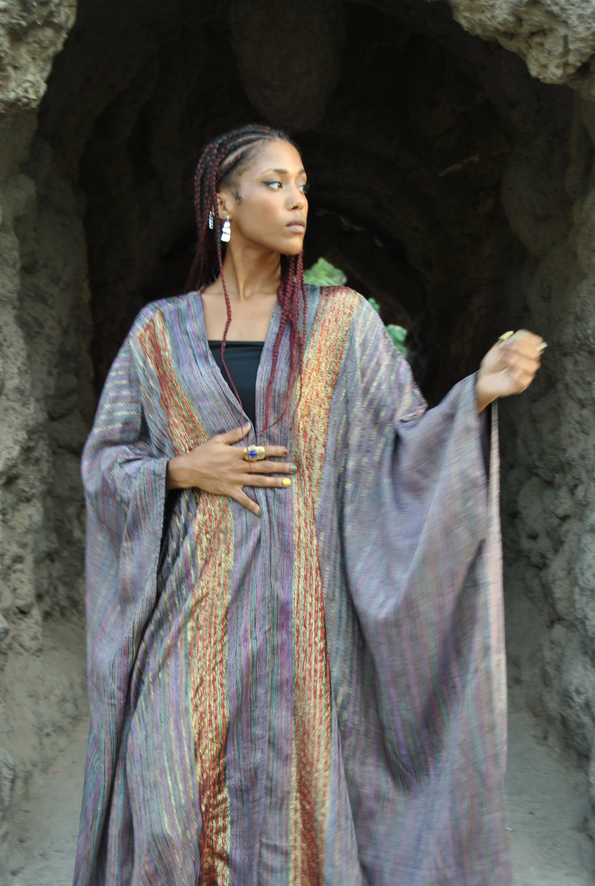 Luxe hand loomed Silk Kimono, Summer silk Kimono, Stunning Kimono, Abayas, Silk Abaya, Colorful Abaya, Handmade Abaya, Kimonos for women