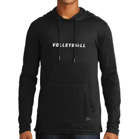 New Era Tri-Blend Performance Pullover Hoodie Tee- Volleyball Head