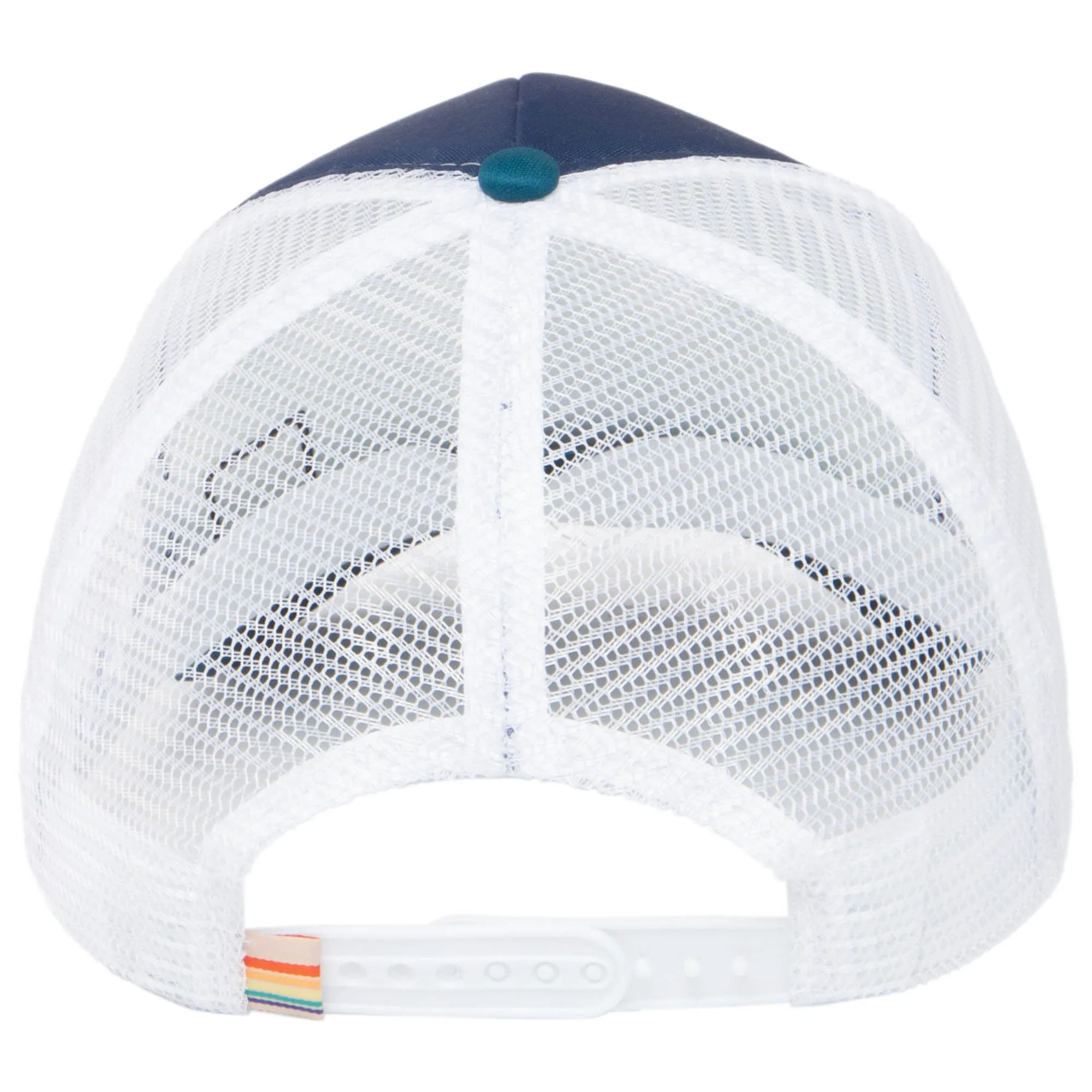 Ocean Pacific - 5 Panel Trucker Hat with White Palm Tree Print