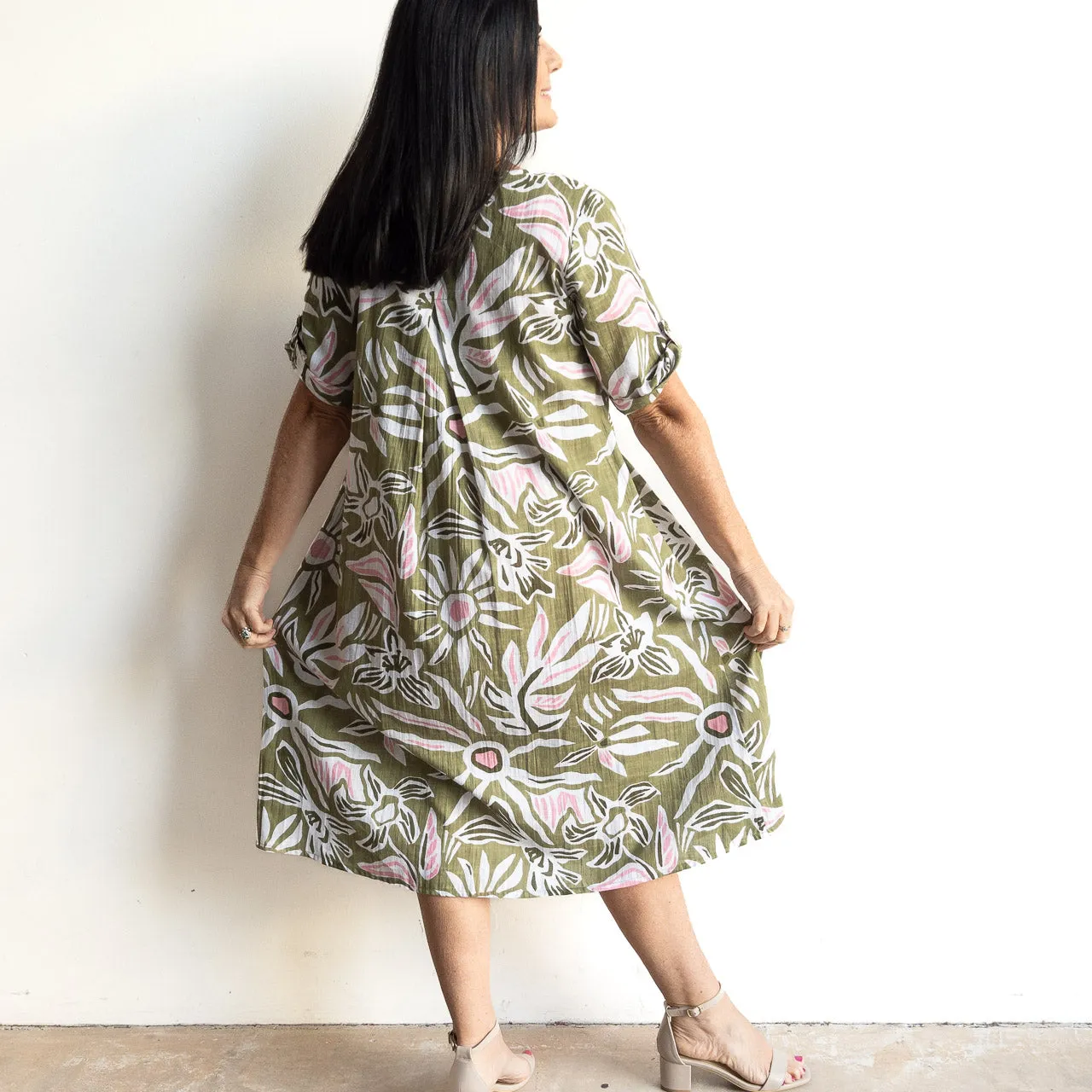 Floral Jungle Smock Dress - Perfect Picnic Outfit