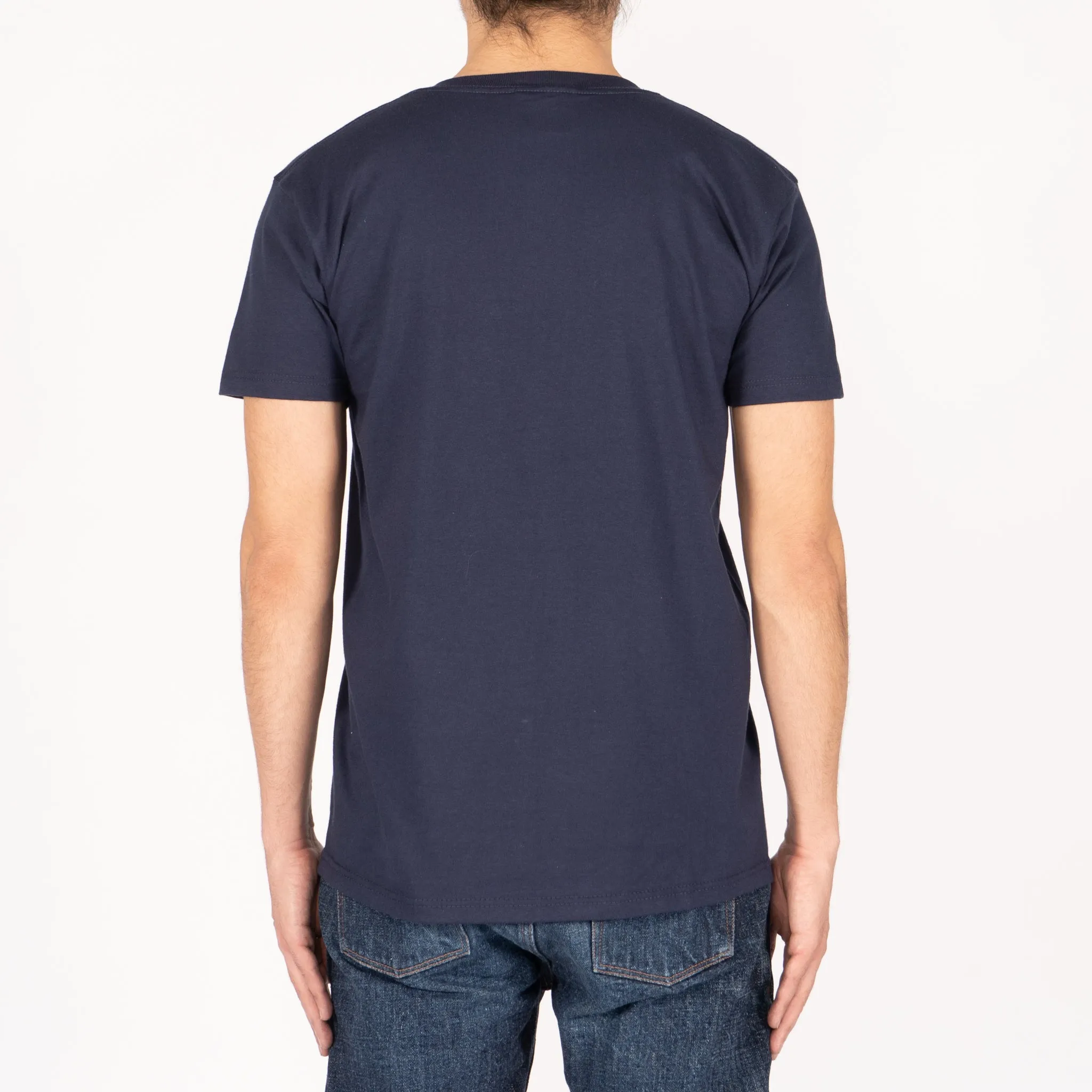 Pocket Tee - Navy - Sashiko Double Gauze