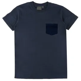 Pocket Tee - Navy - Sashiko Double Gauze