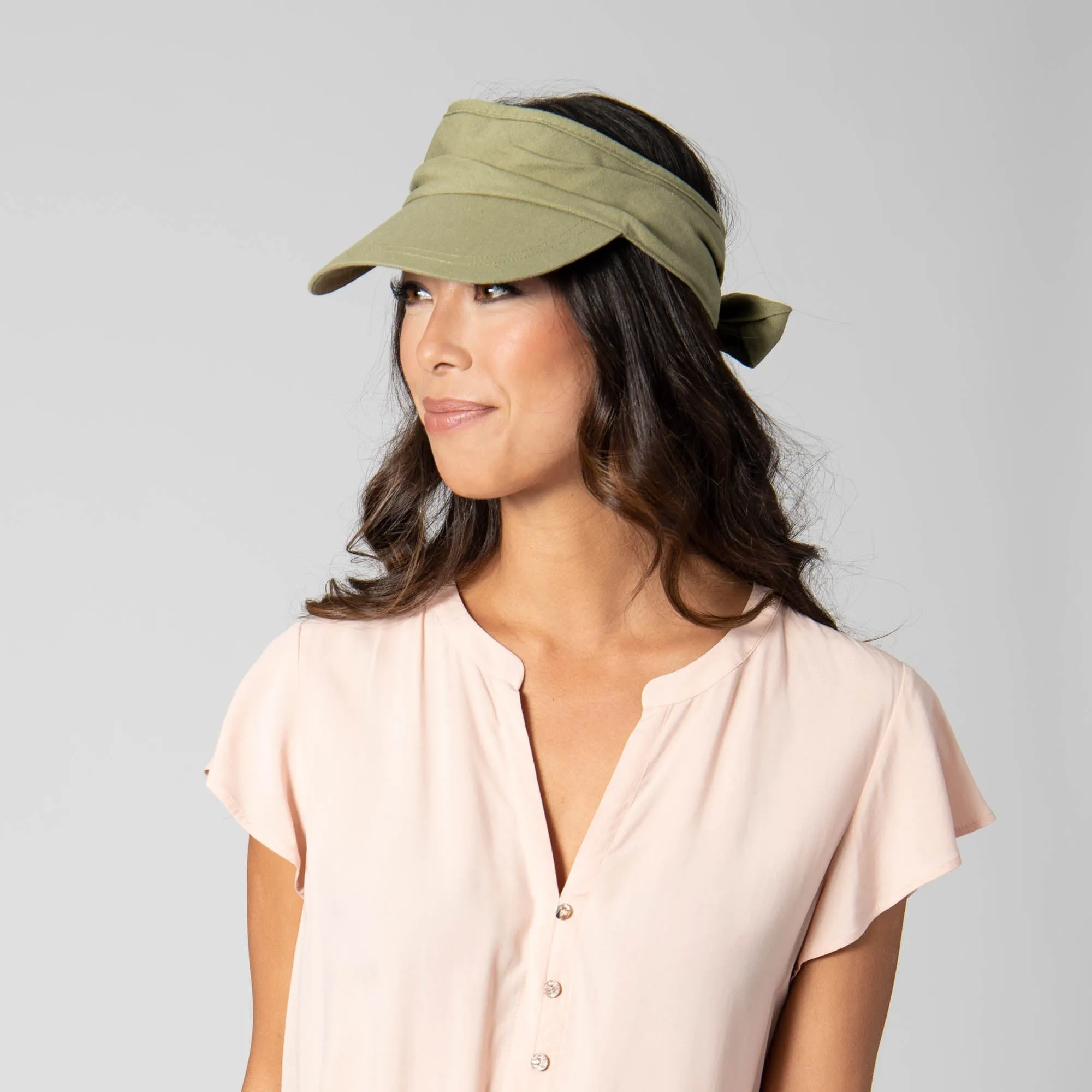 San Gorgonio - Cut and Sew Visor with Ribbon Tie